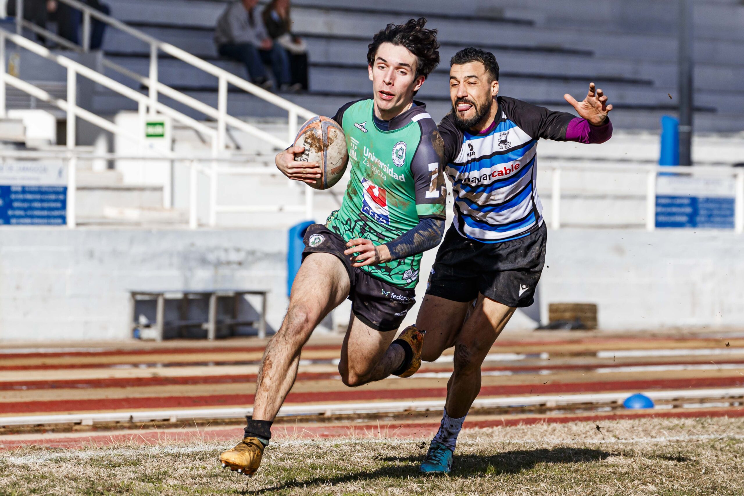 Partido de la jornada 9 de la Liga Autonómica Aragonesa de rugby masculina entre el CEFA Unizar y el Gigantes/Funes