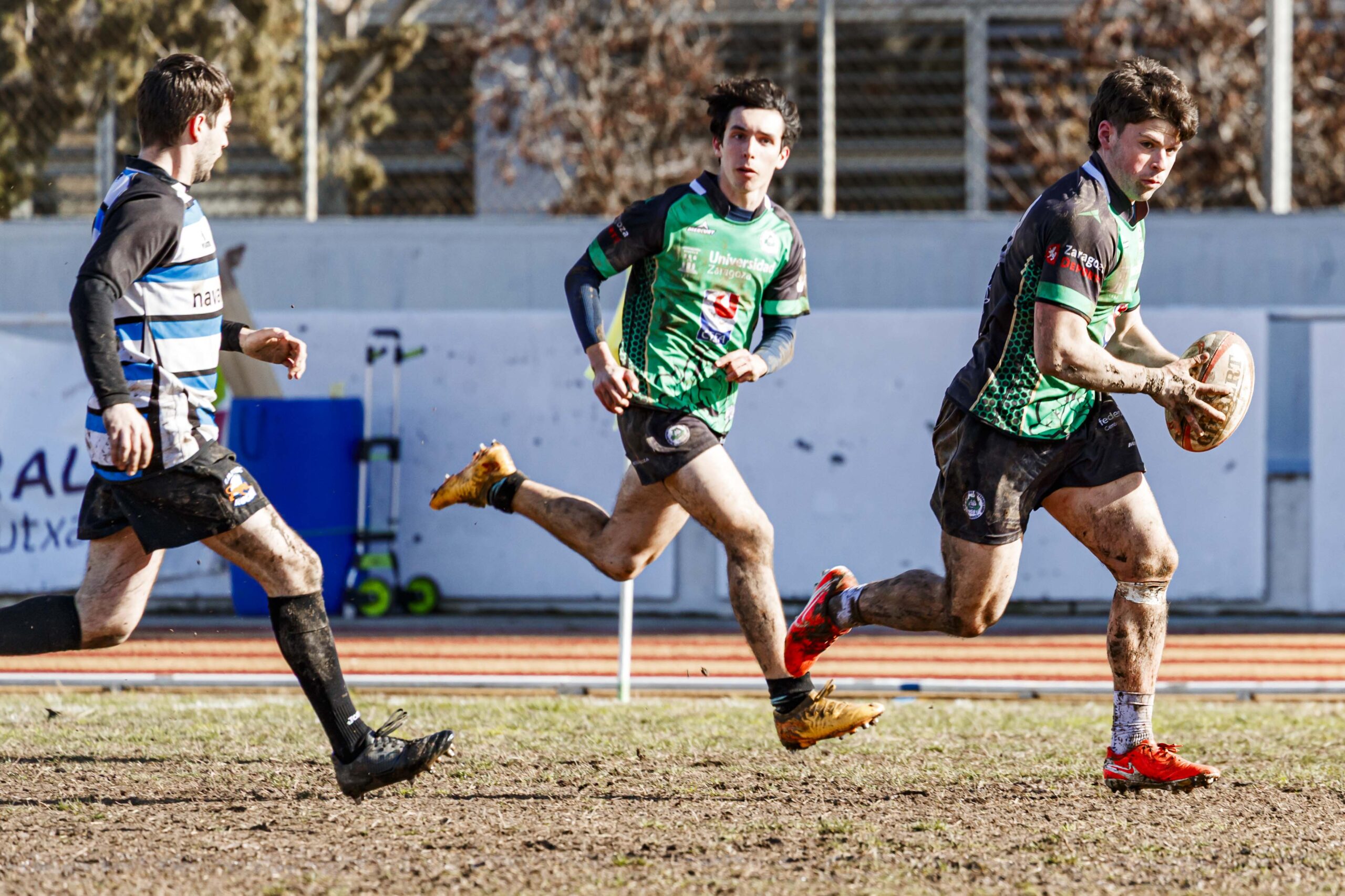 Partido de la jornada 9 de la Liga Autonómica Aragonesa de rugby masculina entre el CEFA Unizar y el Gigantes/Funes