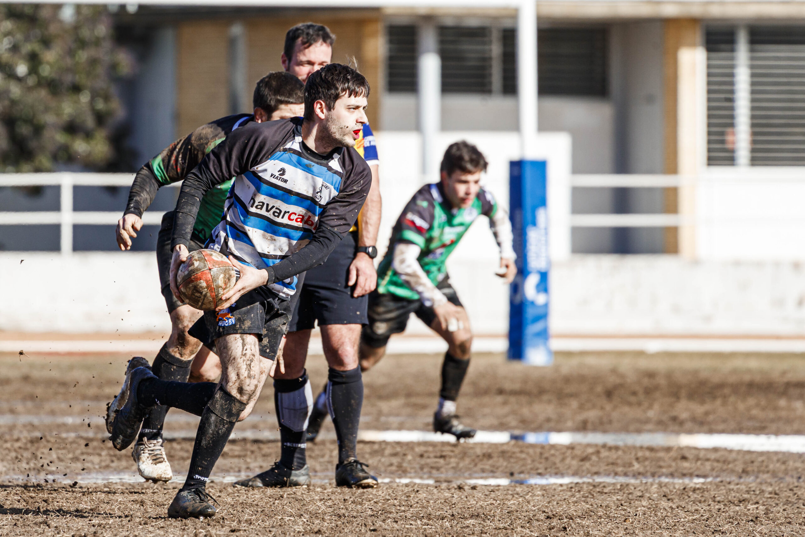 Partido de la jornada 9 de la Liga Autonómica Aragonesa de rugby masculina entre el CEFA Unizar y el Gigantes/Funes