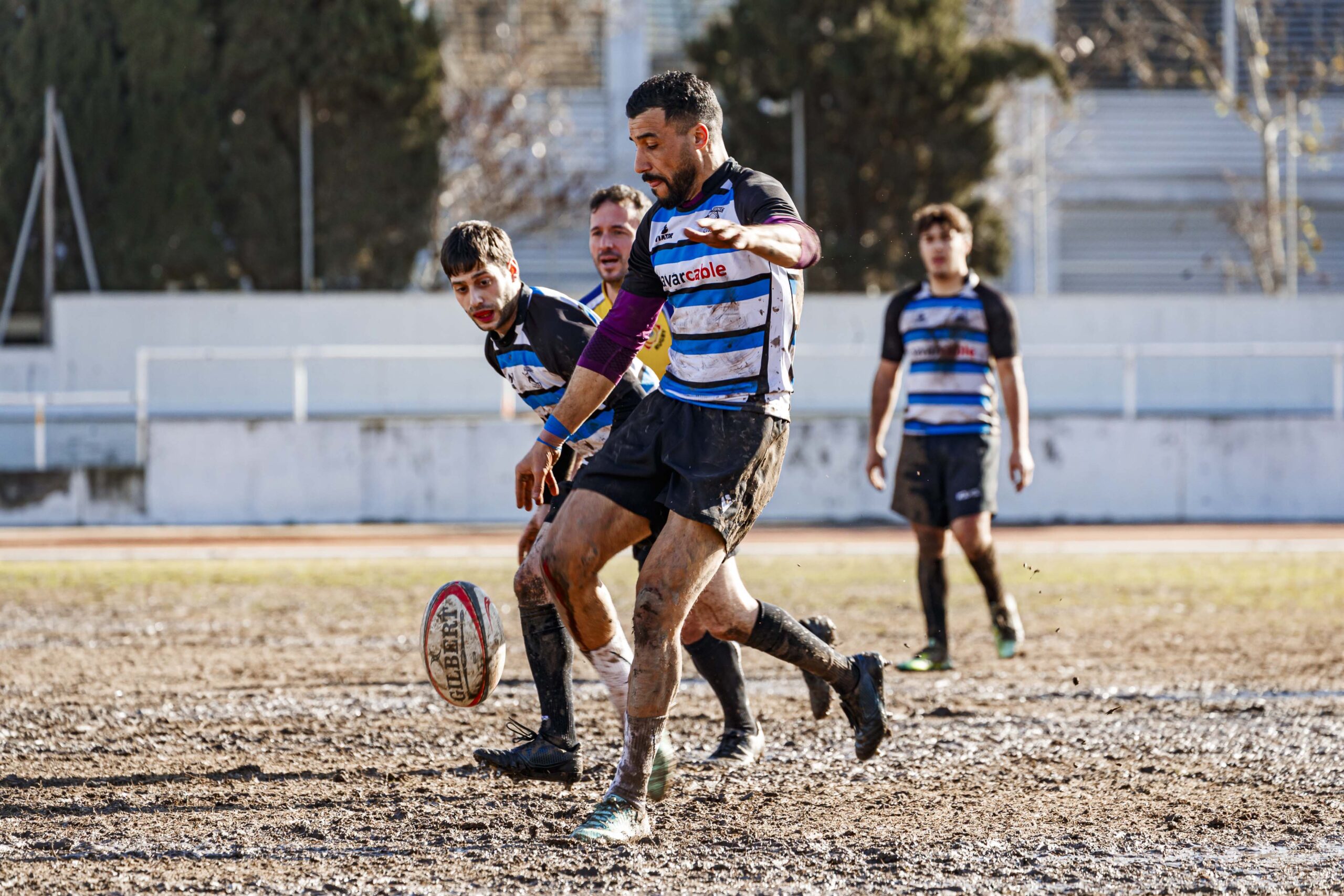 Partido de la jornada 9 de la Liga Autonómica Aragonesa de rugby masculina entre el CEFA Unizar y el Gigantes/Funes