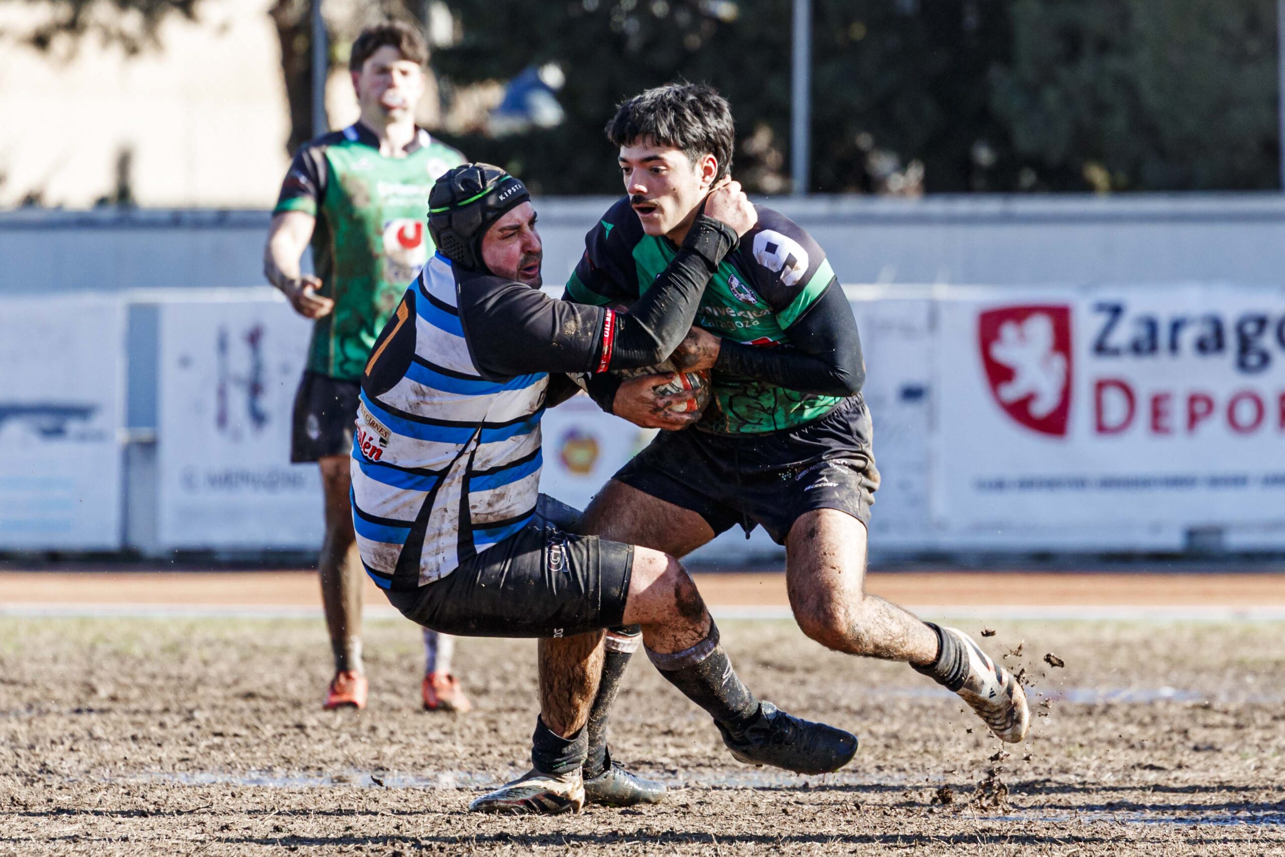 Partido de la jornada 9 de la Liga Autonómica Aragonesa de rugby masculina entre el CEFA Unizar y el Gigantes/Funes