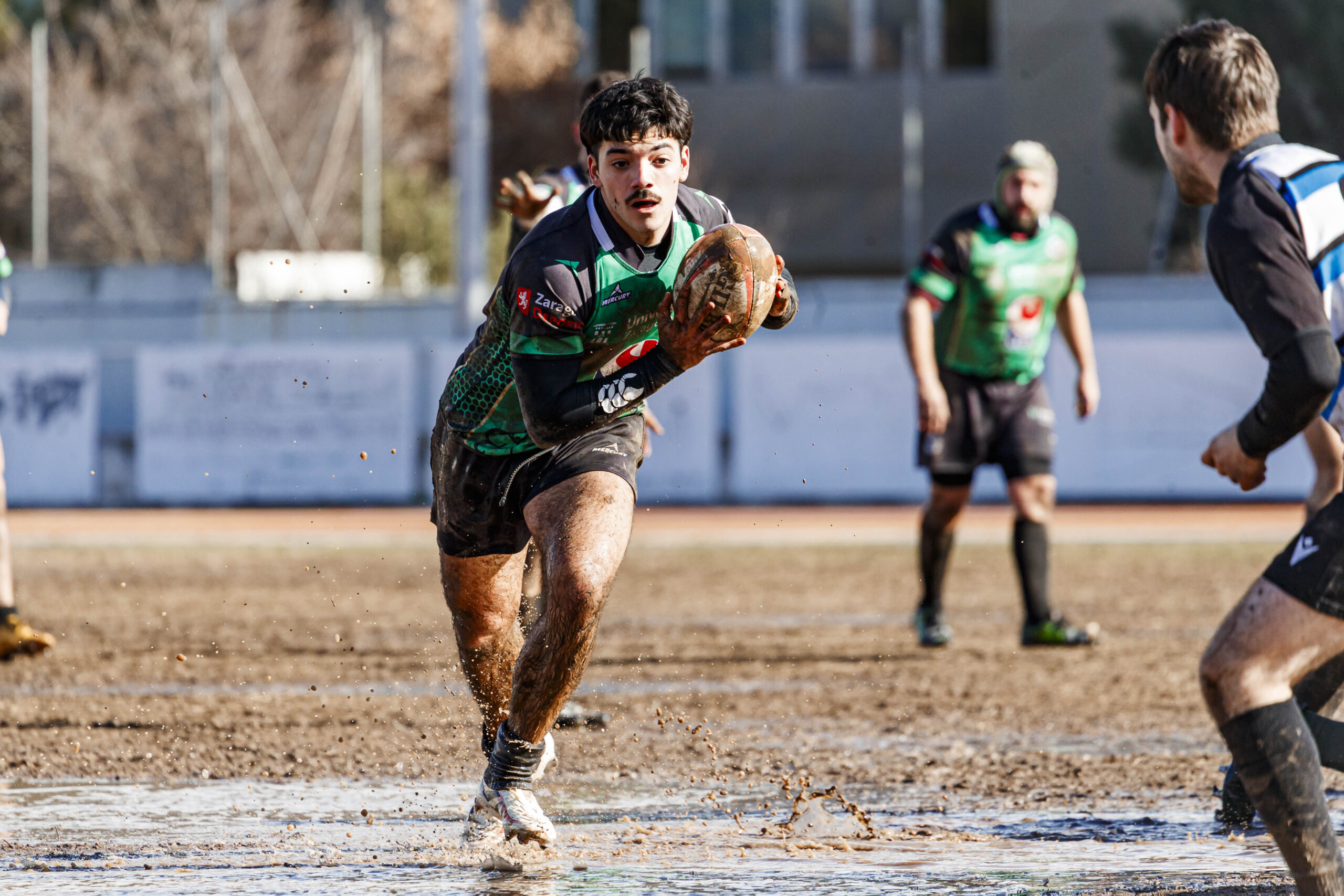 Partido de la jornada 9 de la Liga Autonómica Aragonesa de rugby masculina entre el CEFA Unizar y el Gigantes/Funes