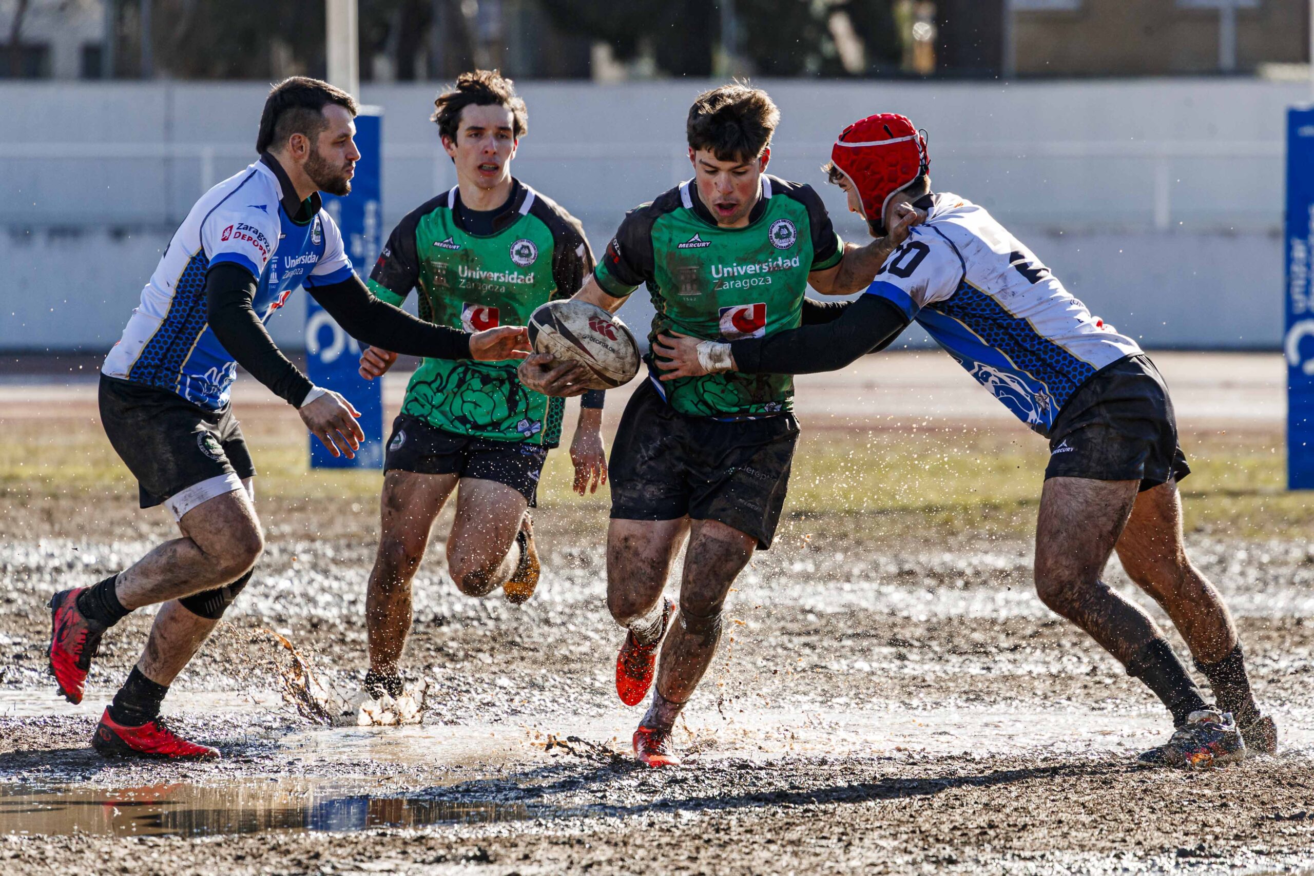 Partido de la jornada 9 de la Liga Autonómica Aragonesa de rugby masculina entre el CEFA Unizar y el Gigantes/Funes
