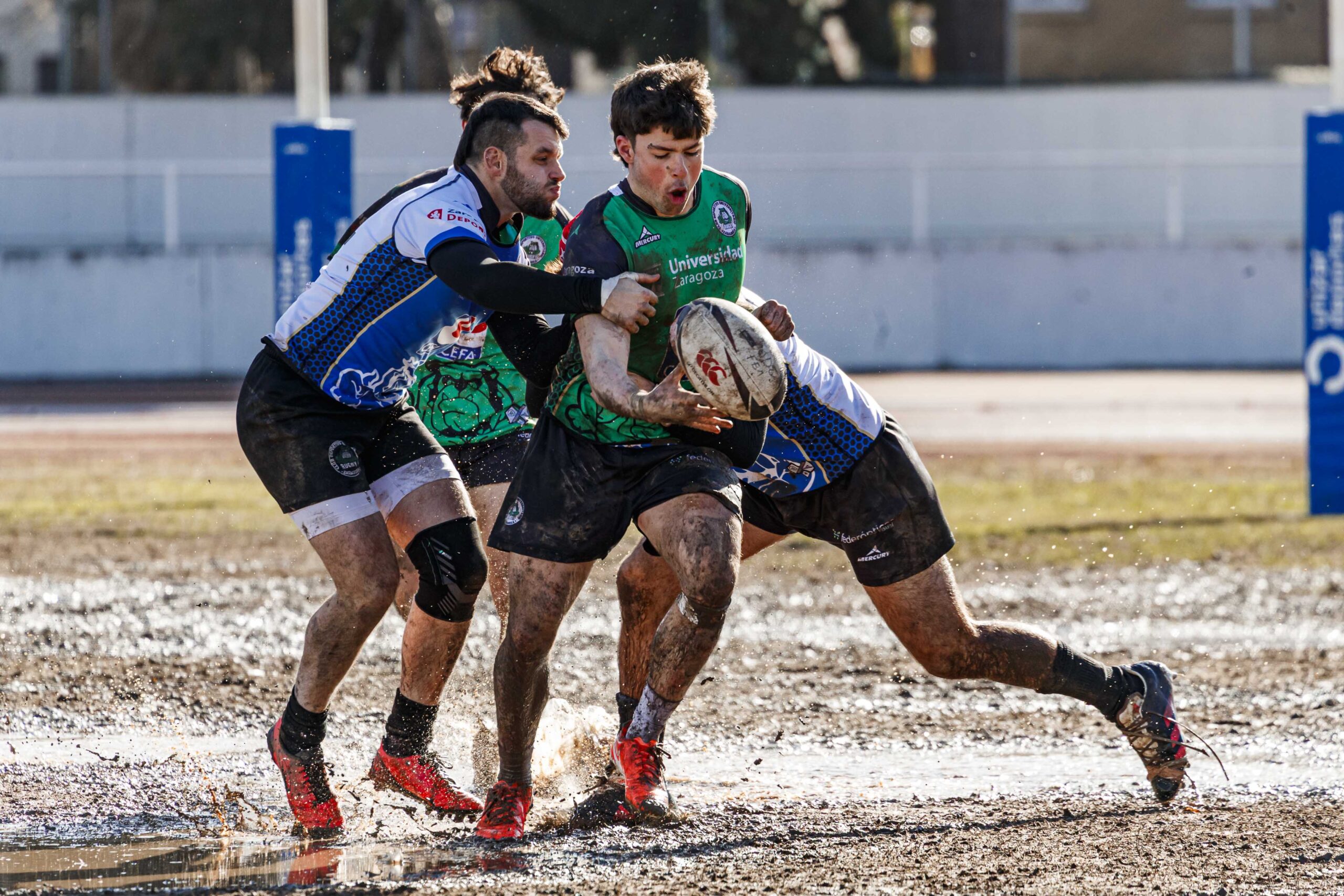 Partido de la jornada 9 de la Liga Autonómica Aragonesa de rugby masculina entre el CEFA Unizar y el Gigantes/Funes