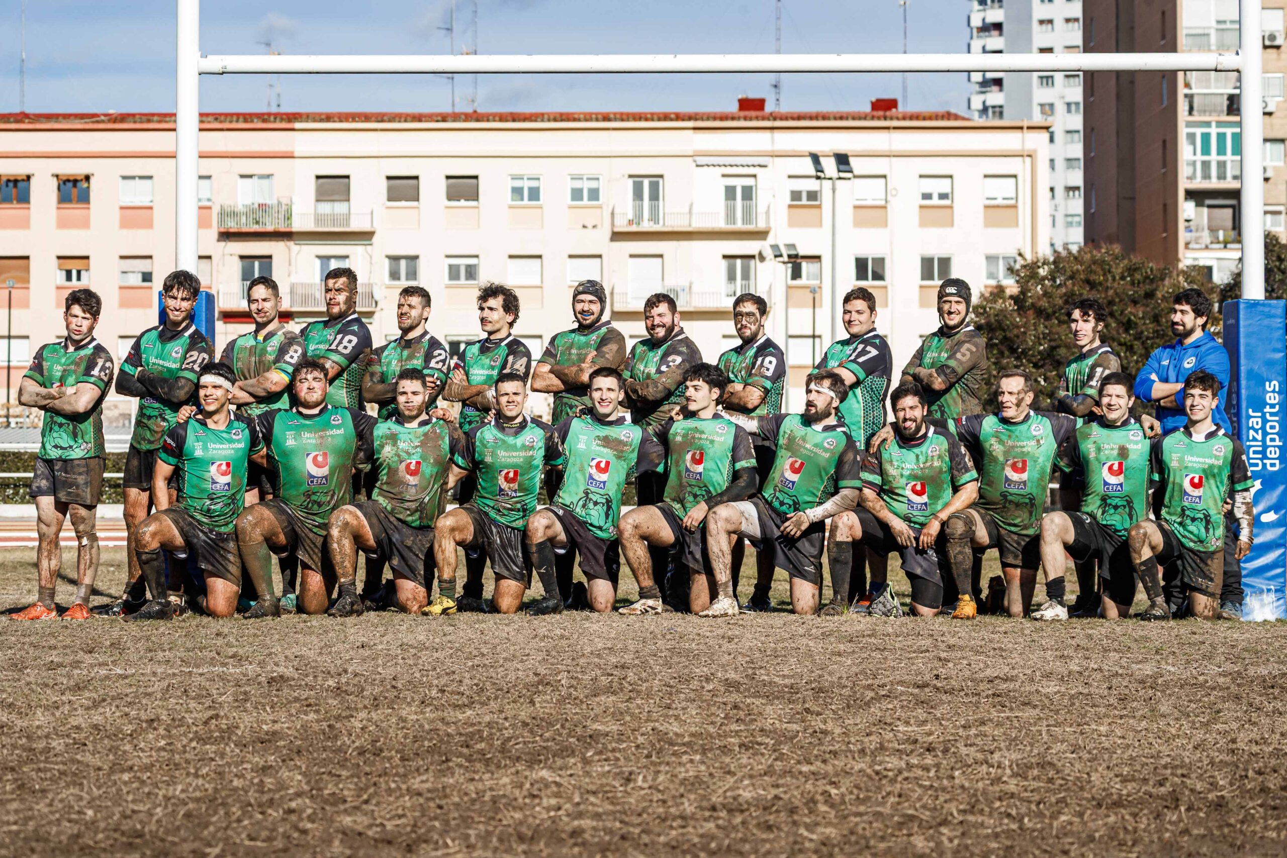 Partido de la jornada 9 de la Liga Autonómica Aragonesa de rugby masculina entre el CEFA Unizar y el Gigantes/Funes