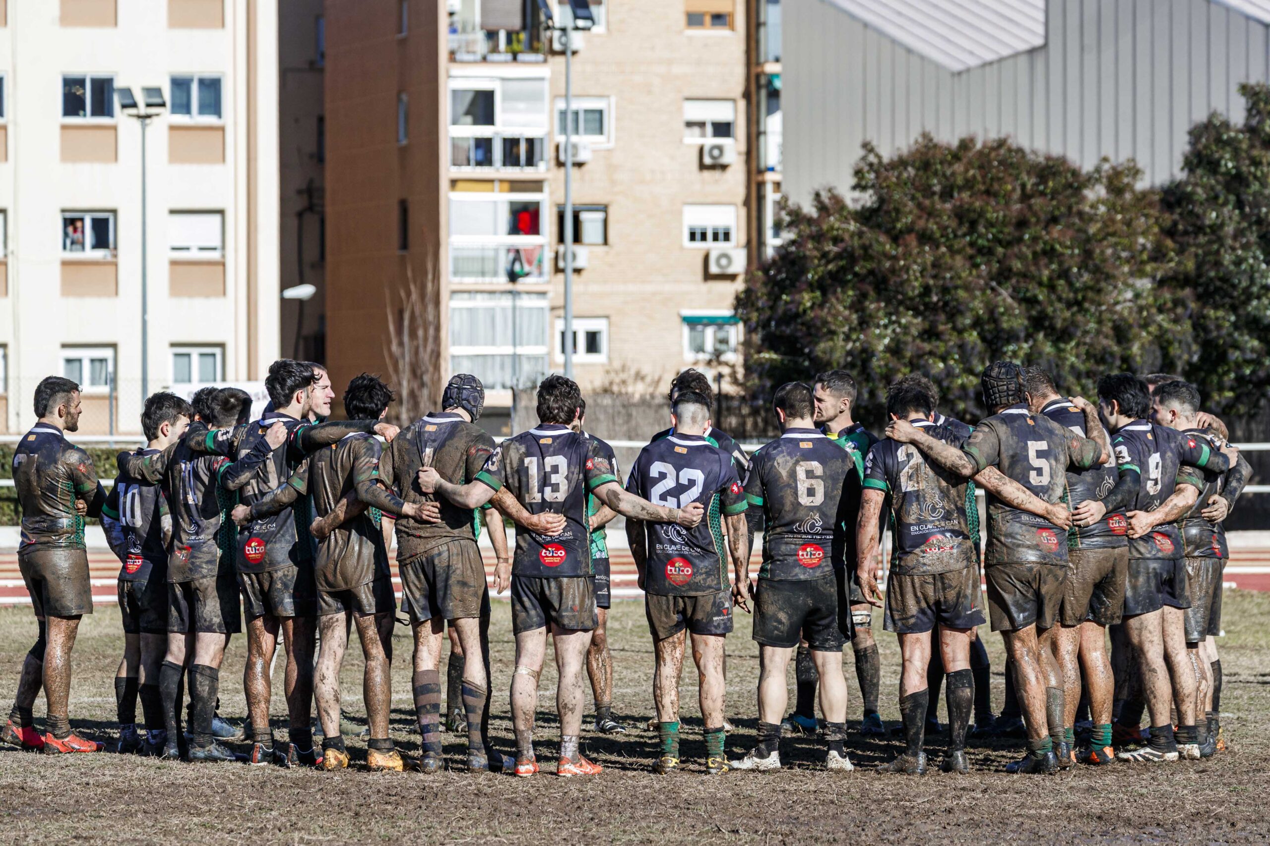 Partido de la jornada 9 de la Liga Autonómica Aragonesa de rugby masculina entre el CEFA Unizar y el Gigantes/Funes