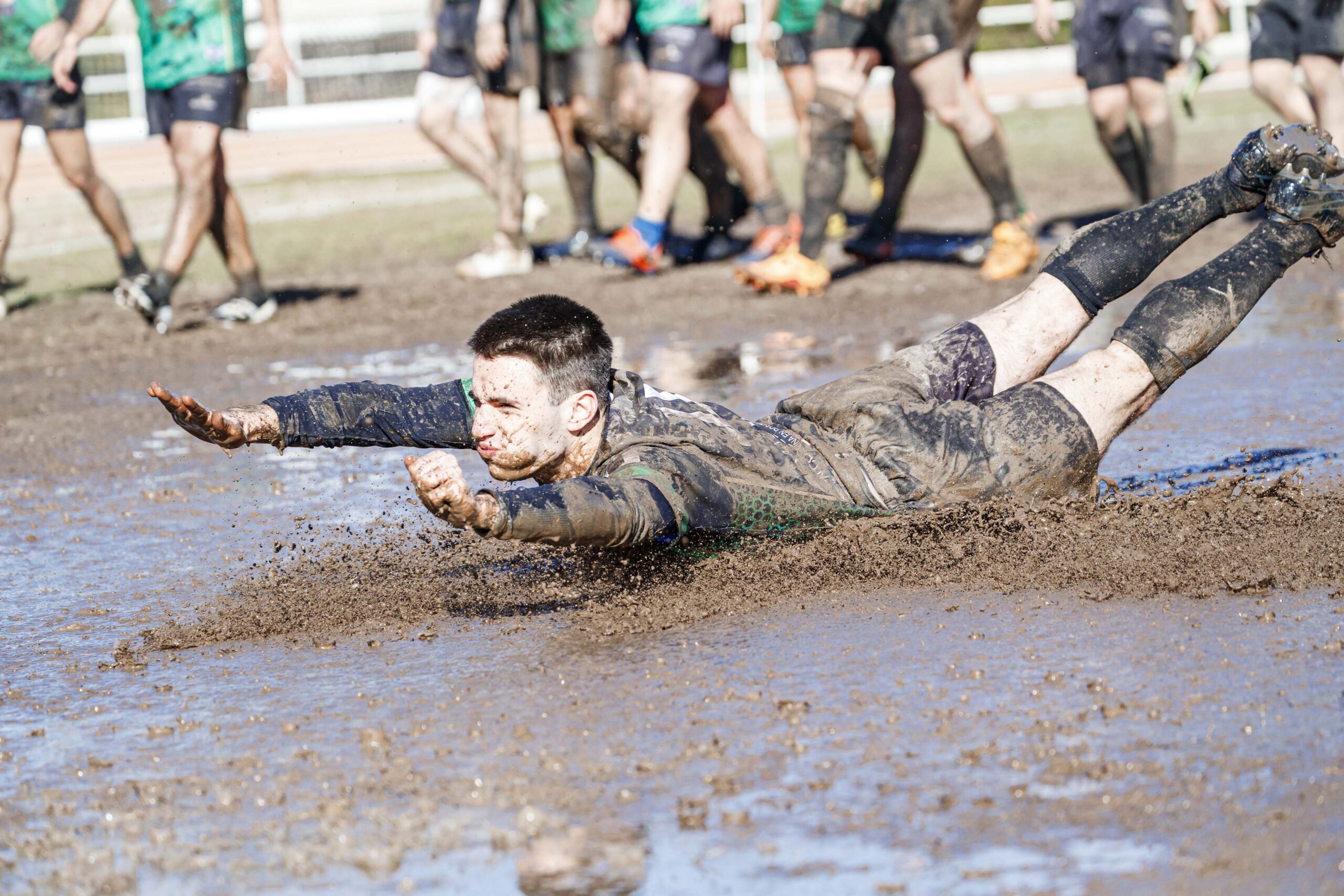 Partido de la jornada 9 de la Liga Autonómica Aragonesa de rugby masculina entre el CEFA Unizar y el Gigantes/Funes