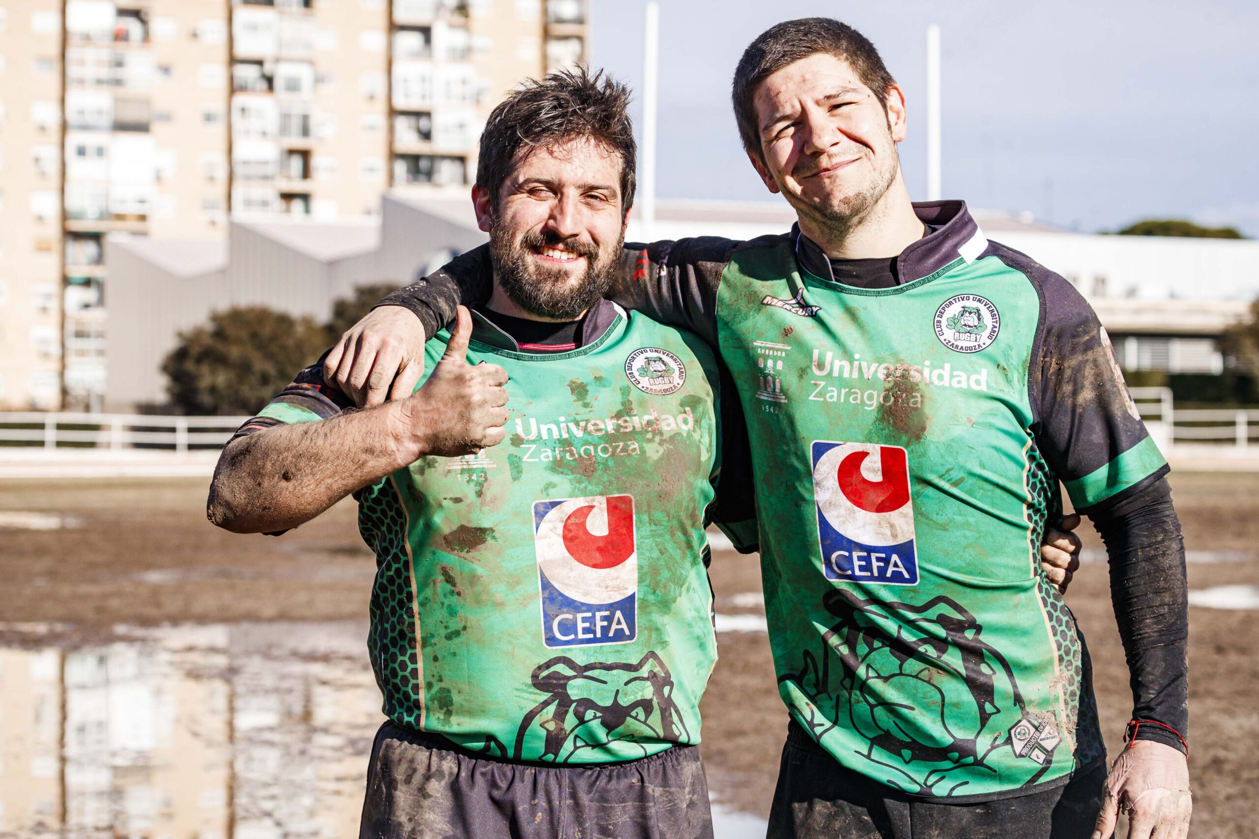 Partido de la jornada 9 de la Liga Autonómica Aragonesa de rugby masculina entre el CEFA Unizar y el Gigantes/Funes