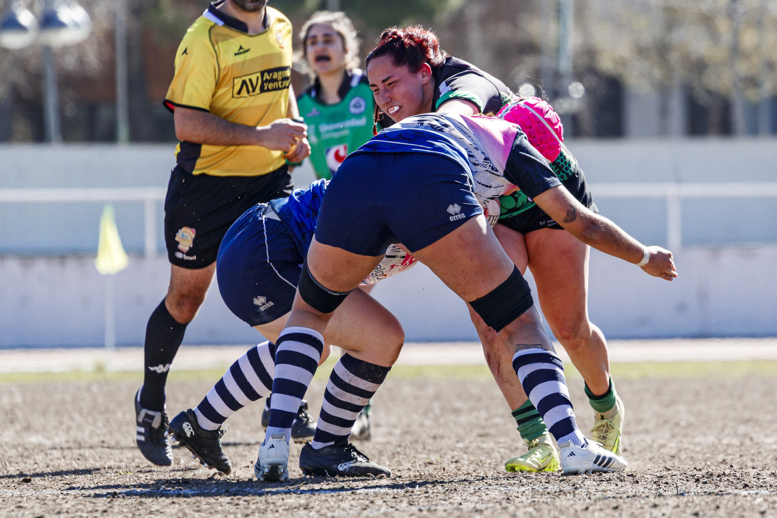 Fotos de rugby femenino correspondientes al partido de la jornada 5 de la Liga Aragonesa entre el CEFA Unizar y el Fénix.