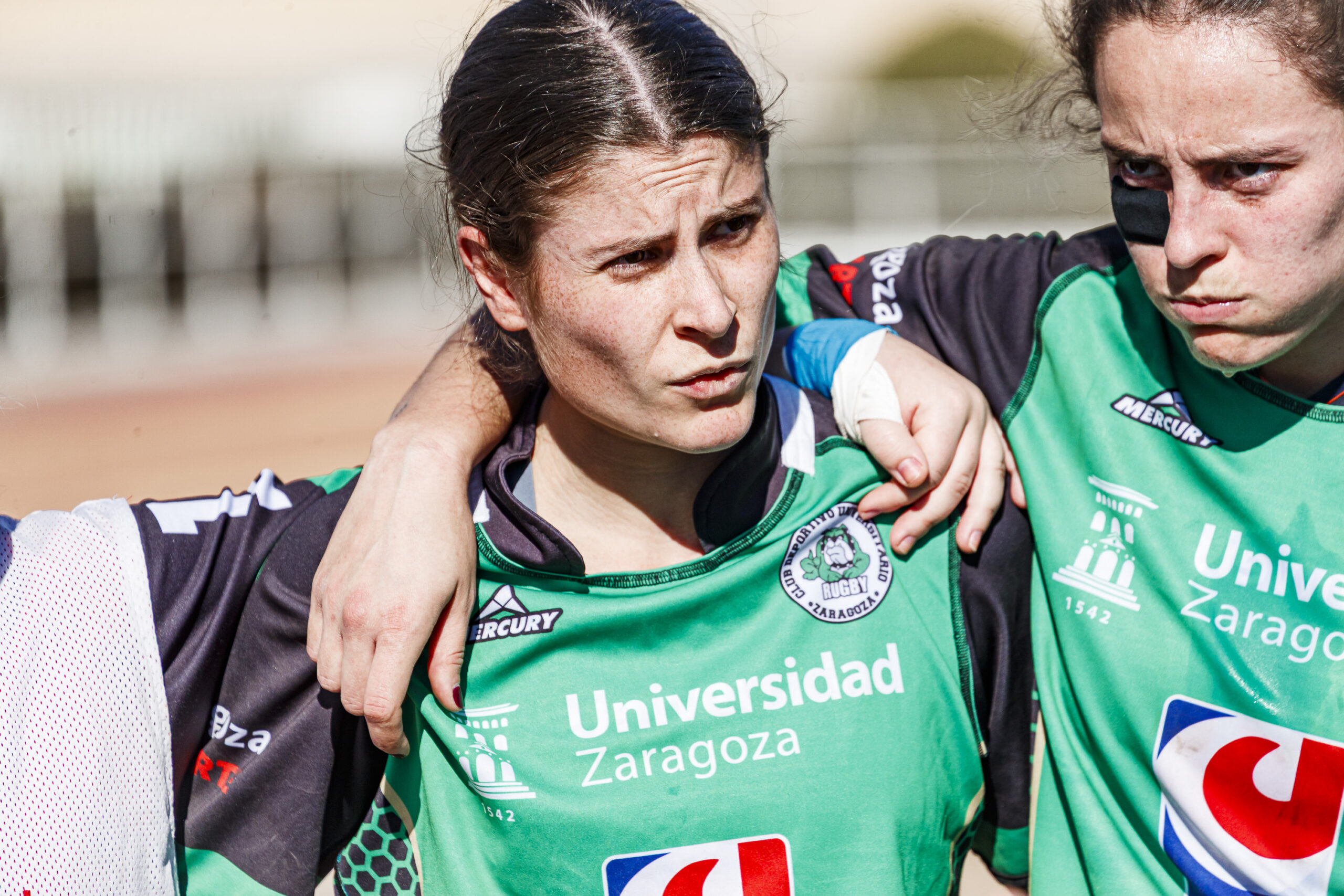 Fotos de rugby femenino correspondientes al partido de la jornada 5 de la Liga Aragonesa entre el CEFA Unizar y el Fénix.