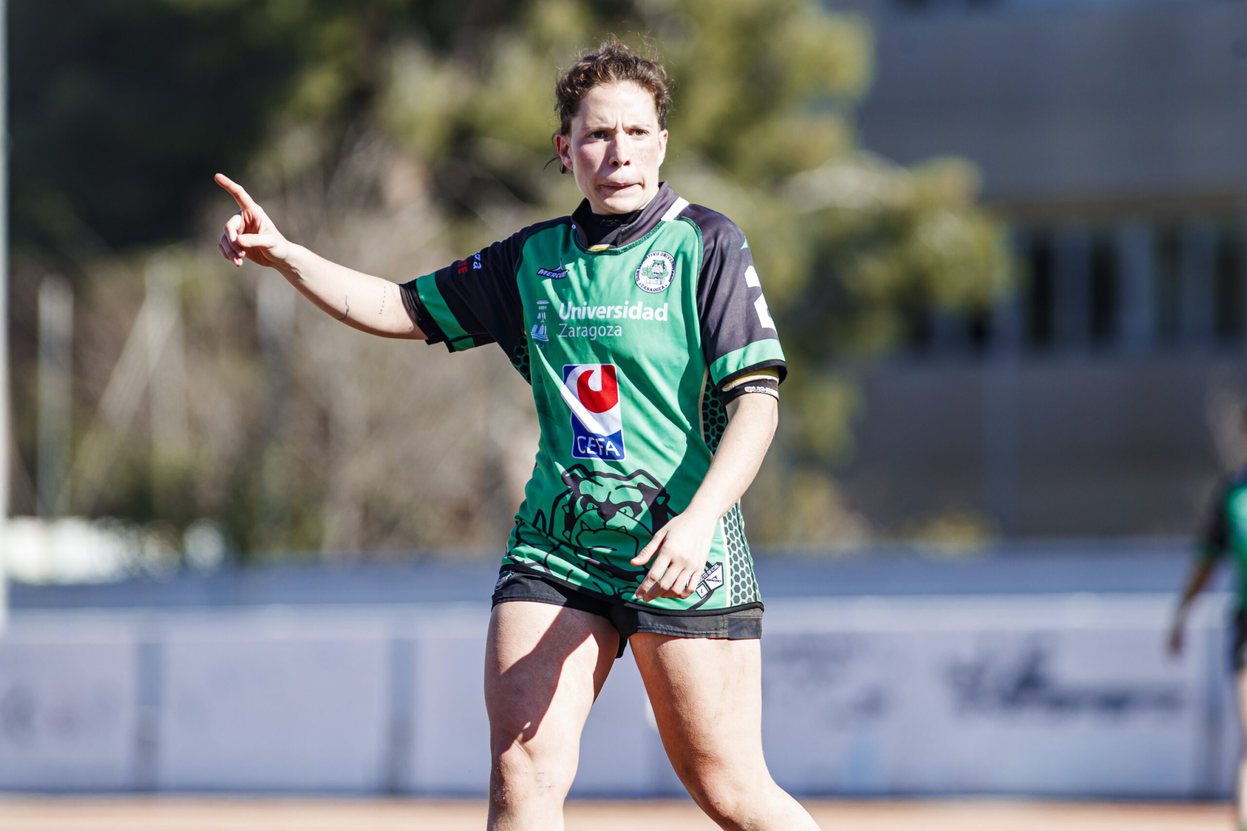Fotos de rugby femenino correspondientes al partido de la jornada 5 de la Liga Aragonesa entre el CEFA Unizar y el Fénix.