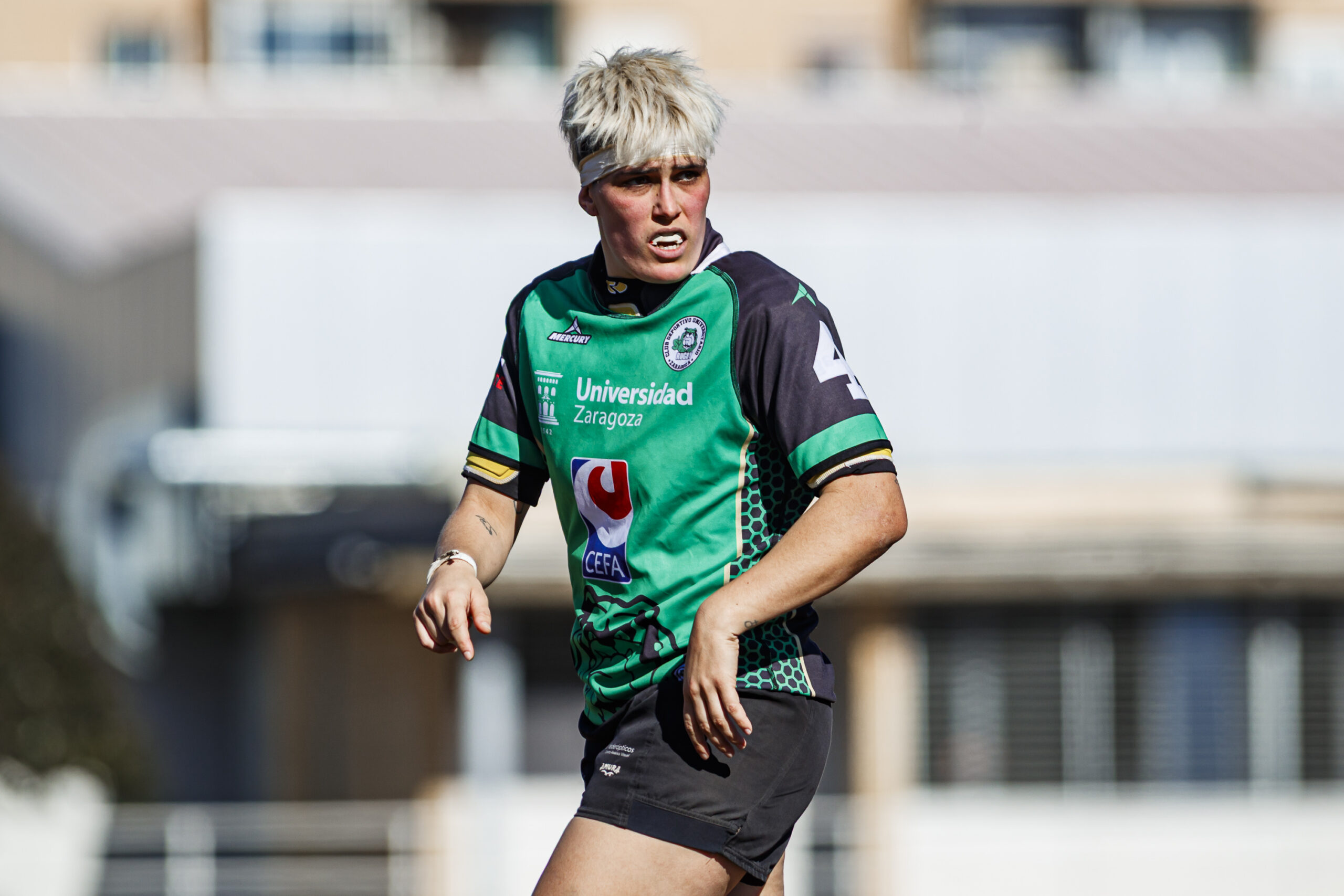 Fotos de rugby femenino correspondientes al partido de la jornada 5 de la Liga Aragonesa entre el CEFA Unizar y el Fénix.