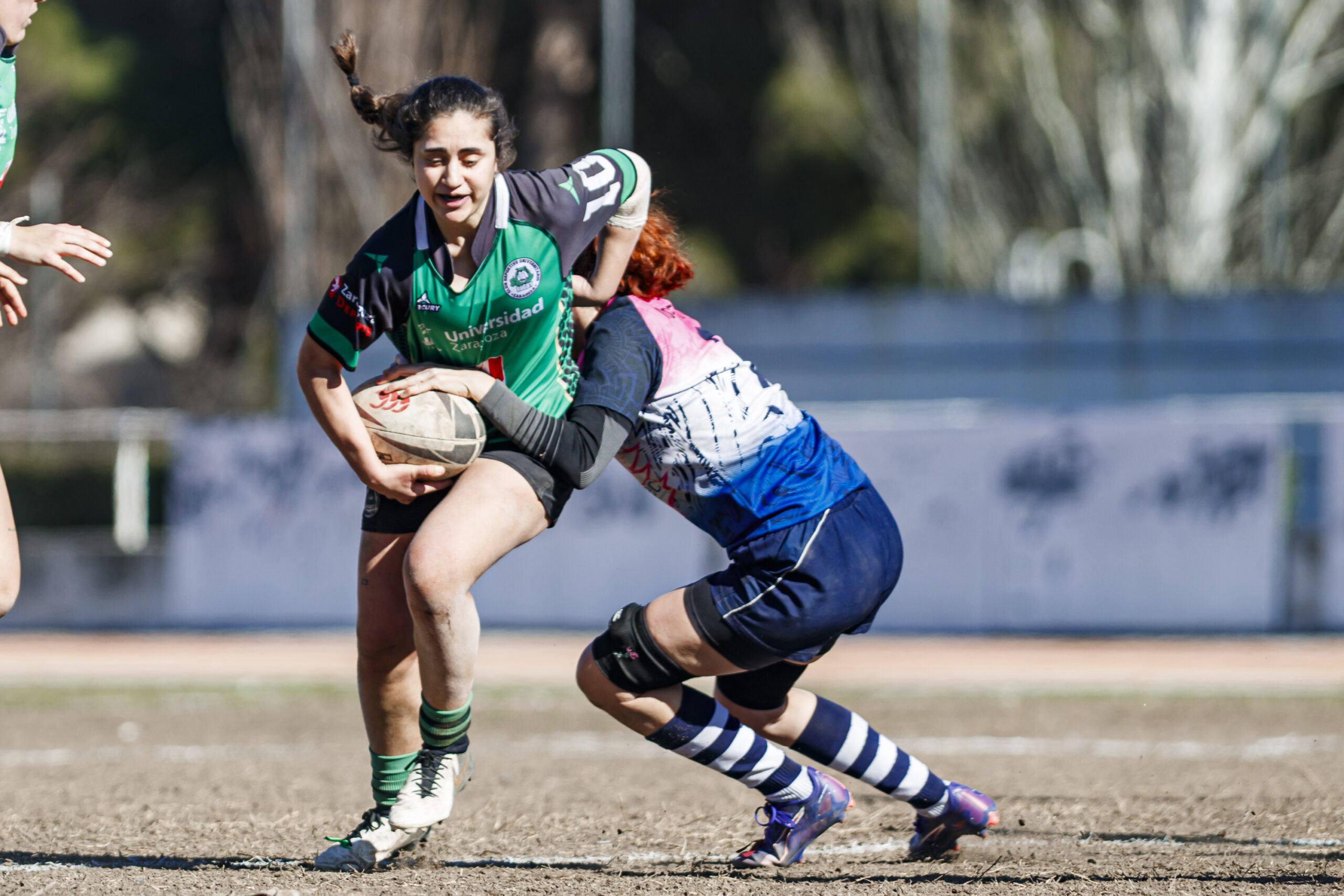 Fotos de rugby femenino correspondientes al partido de la jornada 5 de la Liga Aragonesa entre el CEFA Unizar y el Fénix.