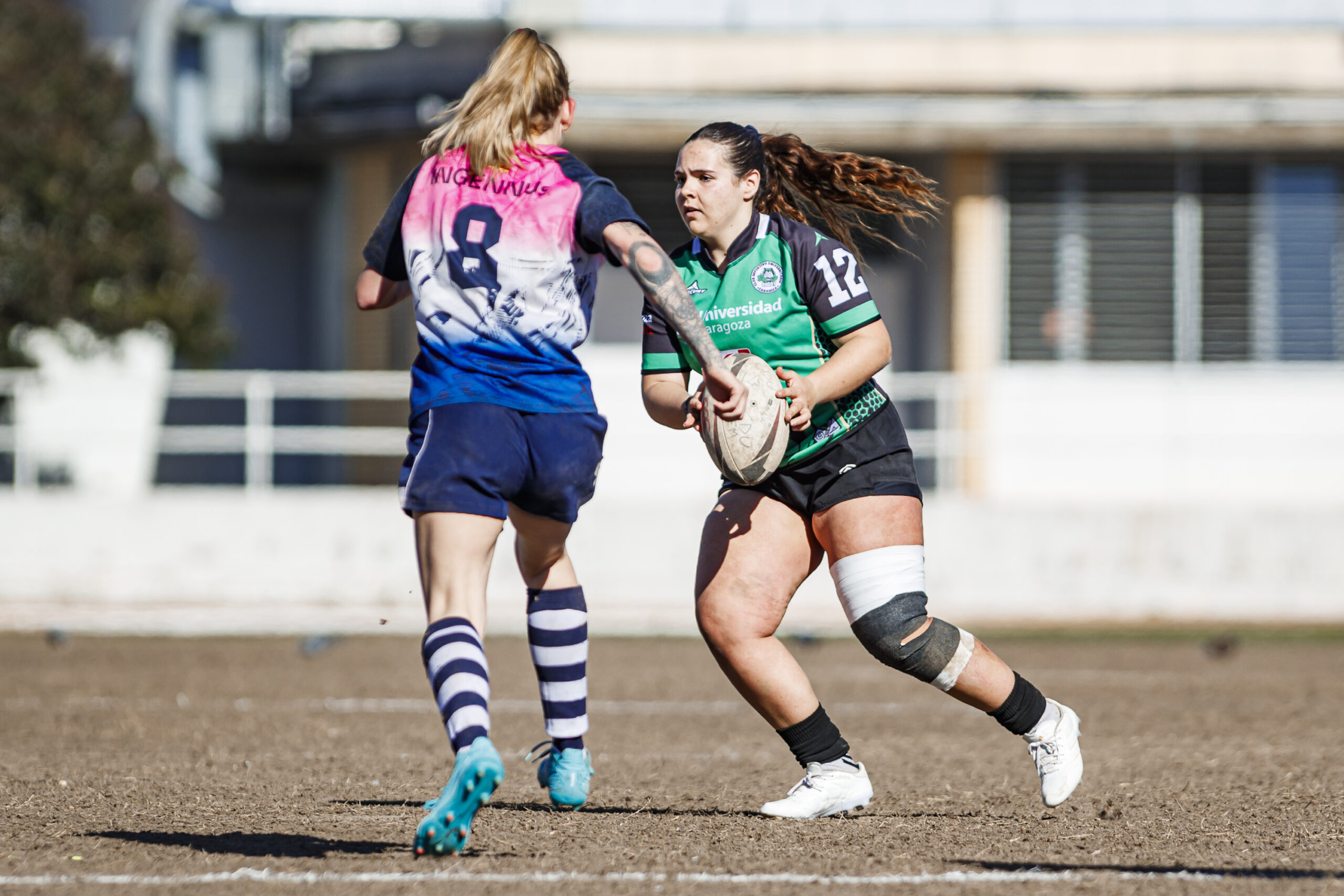 Fotos de rugby femenino correspondientes al partido de la jornada 5 de la Liga Aragonesa entre el CEFA Unizar y el Fénix.