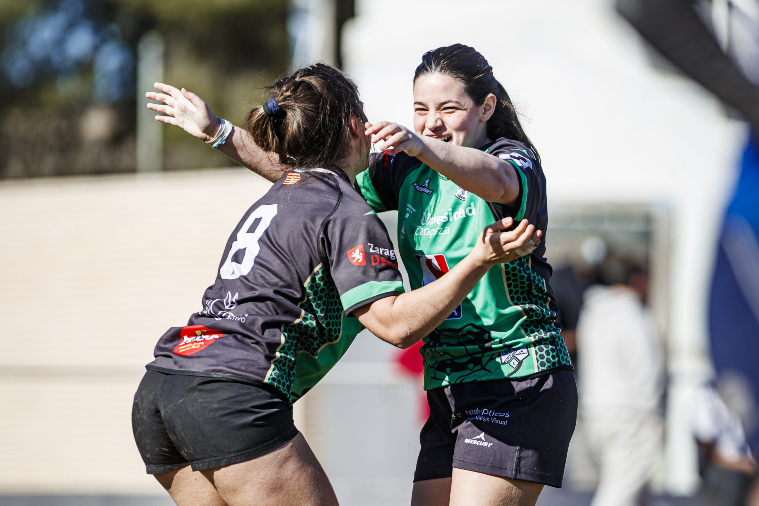 Fotos de rugby femenino correspondientes al partido de la jornada 5 de la Liga Aragonesa entre el CEFA Unizar y el Fénix.