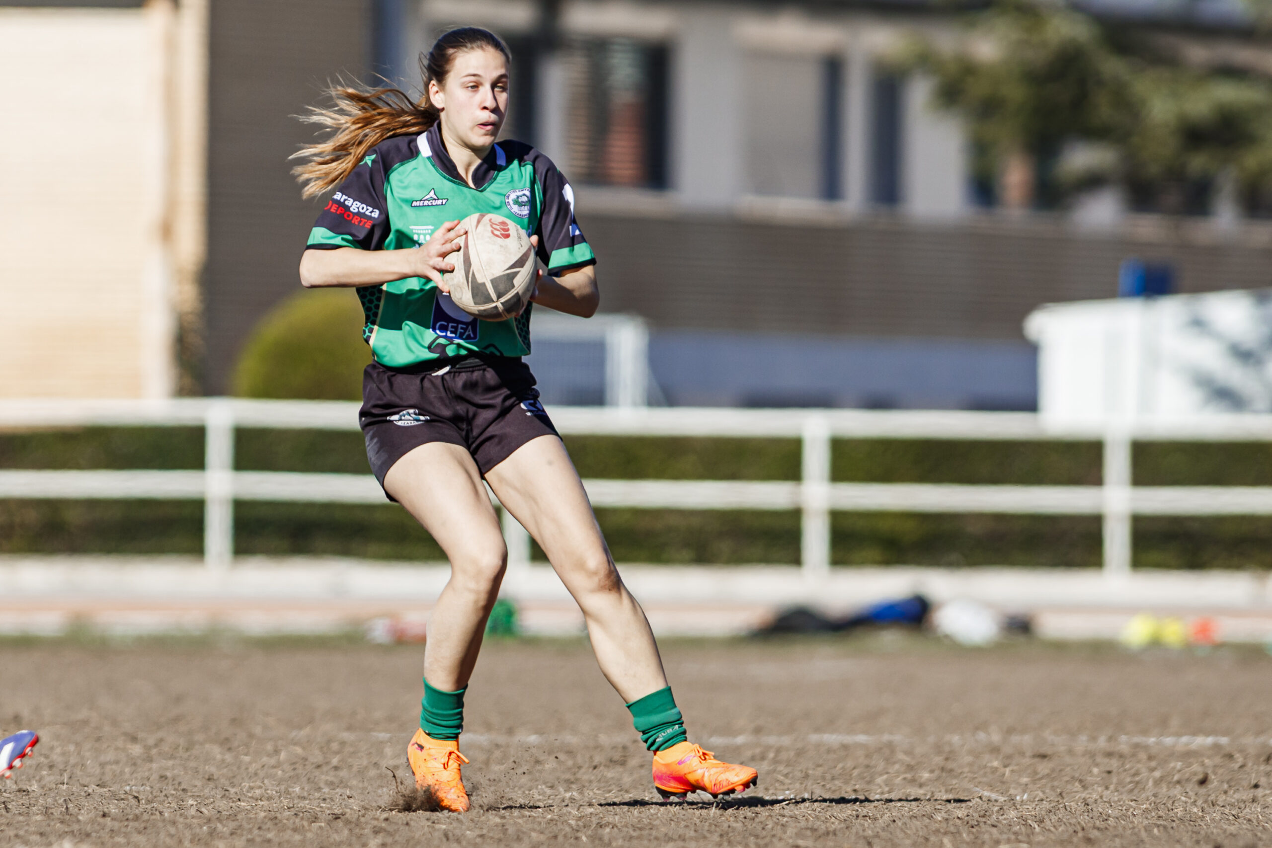 Fotos de rugby femenino correspondientes al partido de la jornada 5 de la Liga Aragonesa entre el CEFA Unizar y el Fénix.