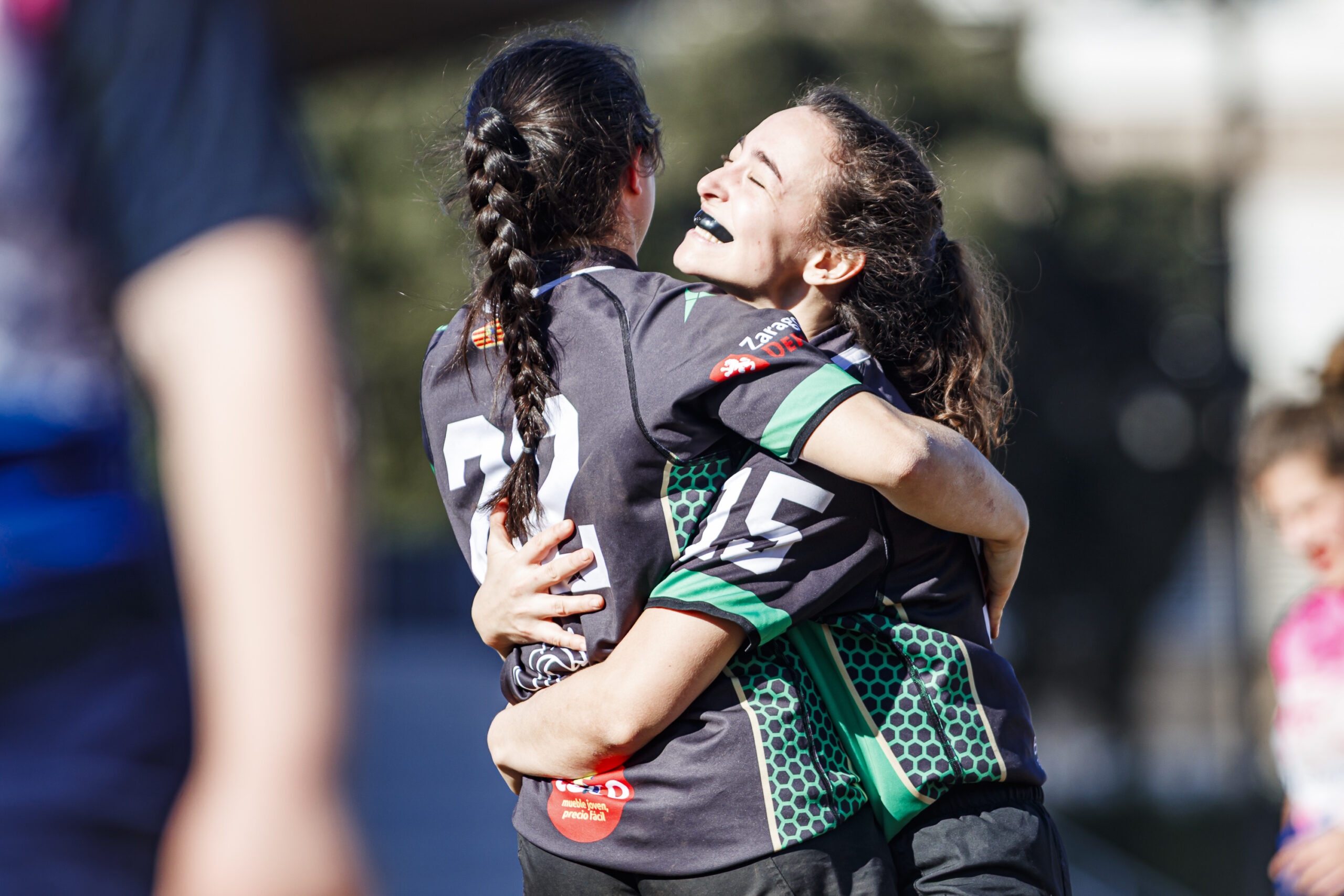 Fotos de rugby femenino correspondientes al partido de la jornada 5 de la Liga Aragonesa entre el CEFA Unizar y el Fénix.