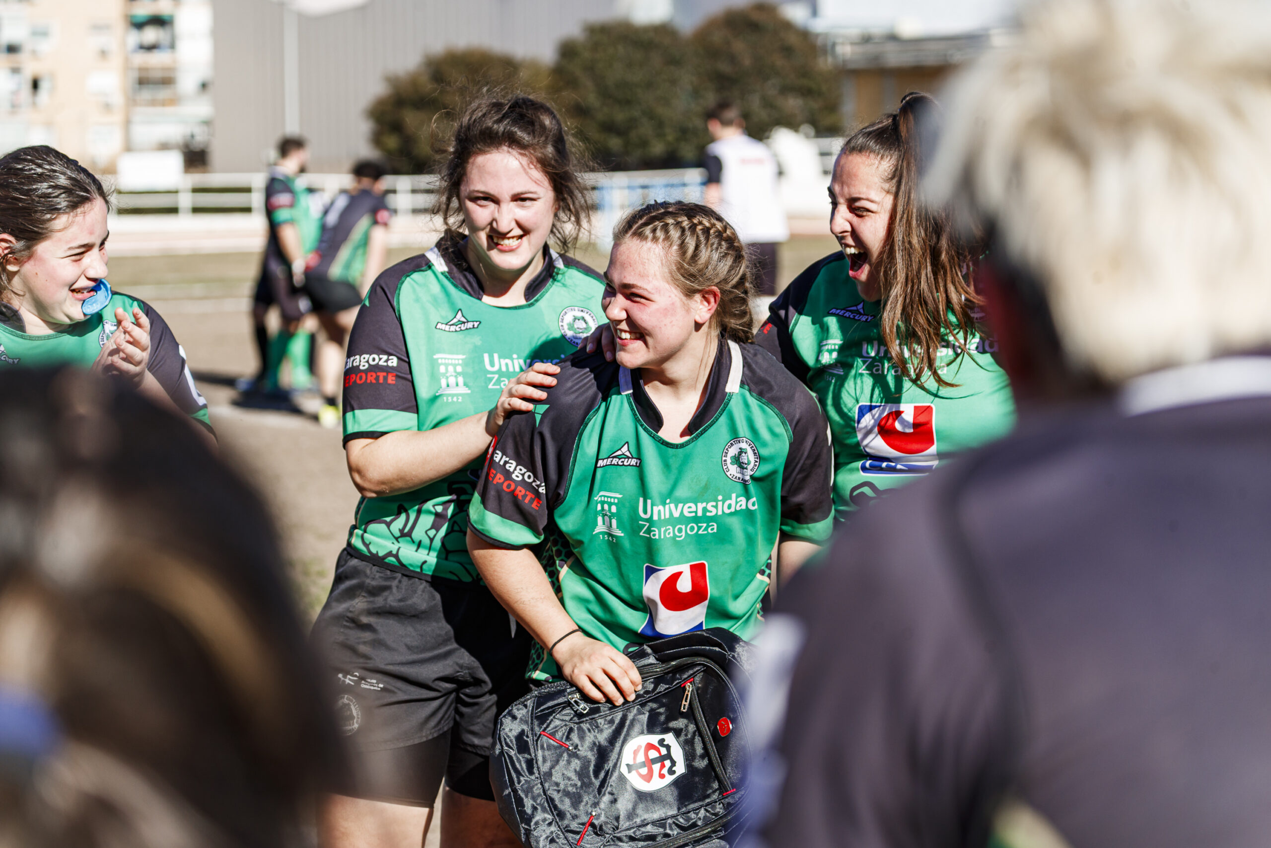 Fotos de rugby femenino correspondientes al partido de la jornada 5 de la Liga Aragonesa entre el CEFA Unizar y el Fénix.
