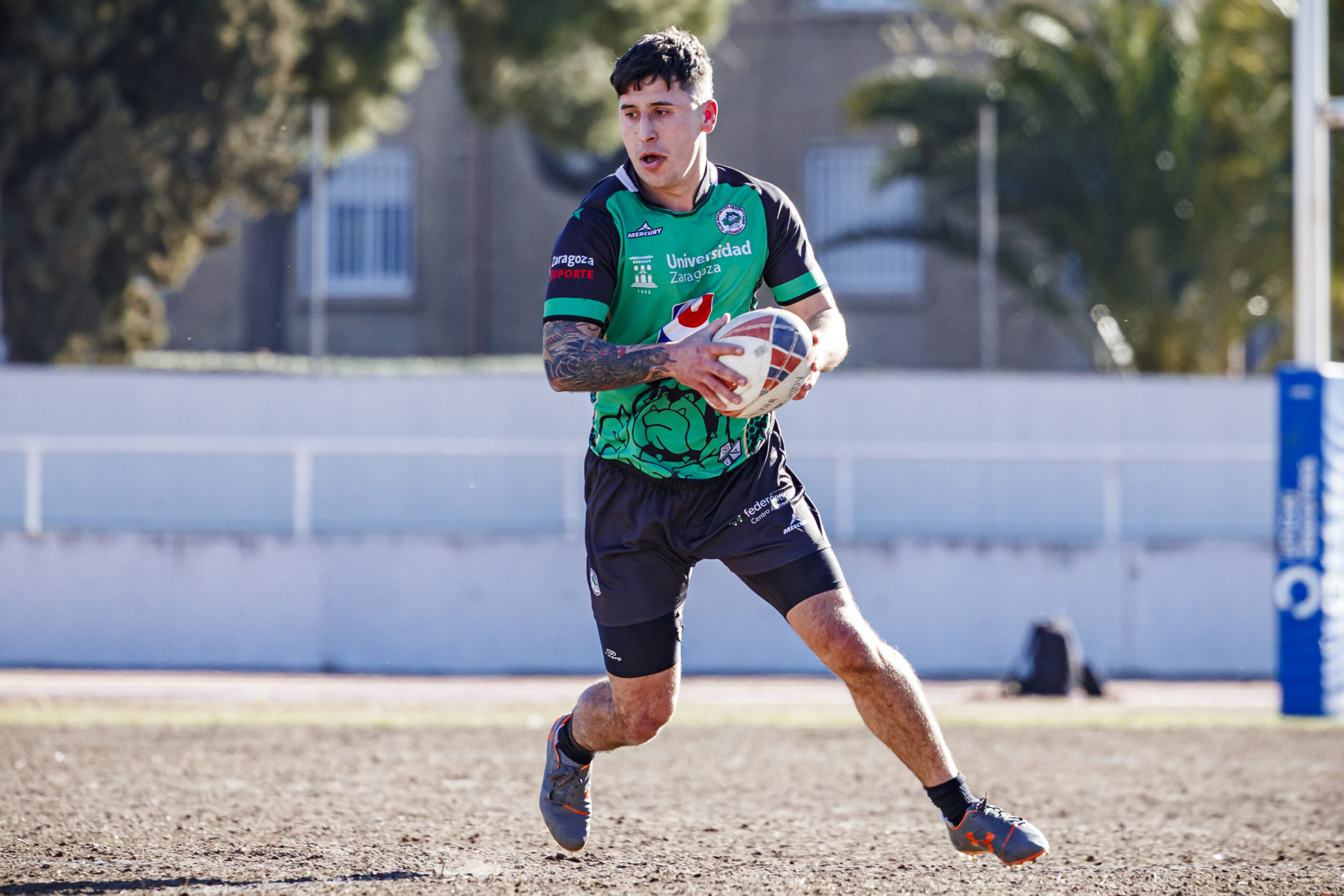 Fotos de rugby masculino correspondientes al partido de la jornada 11 de la Liga Aragonesa entre el CEFA Unizar y el Fénix.