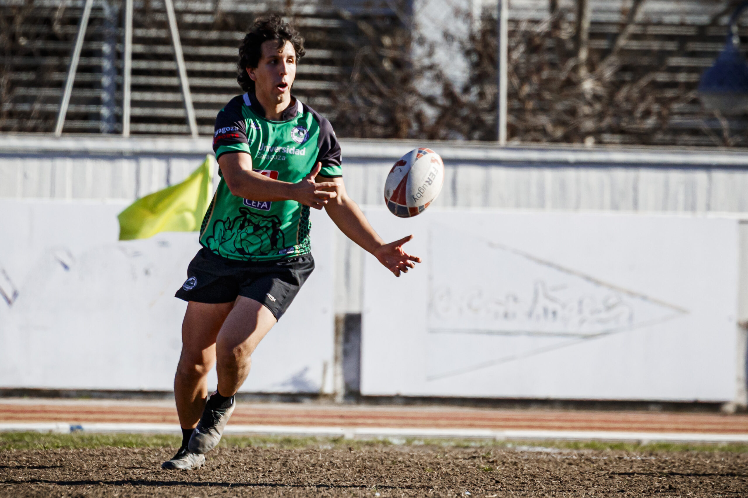 Fotos de rugby masculino correspondientes al partido de la jornada 11 de la Liga Aragonesa entre el CEFA Unizar y el Fénix.