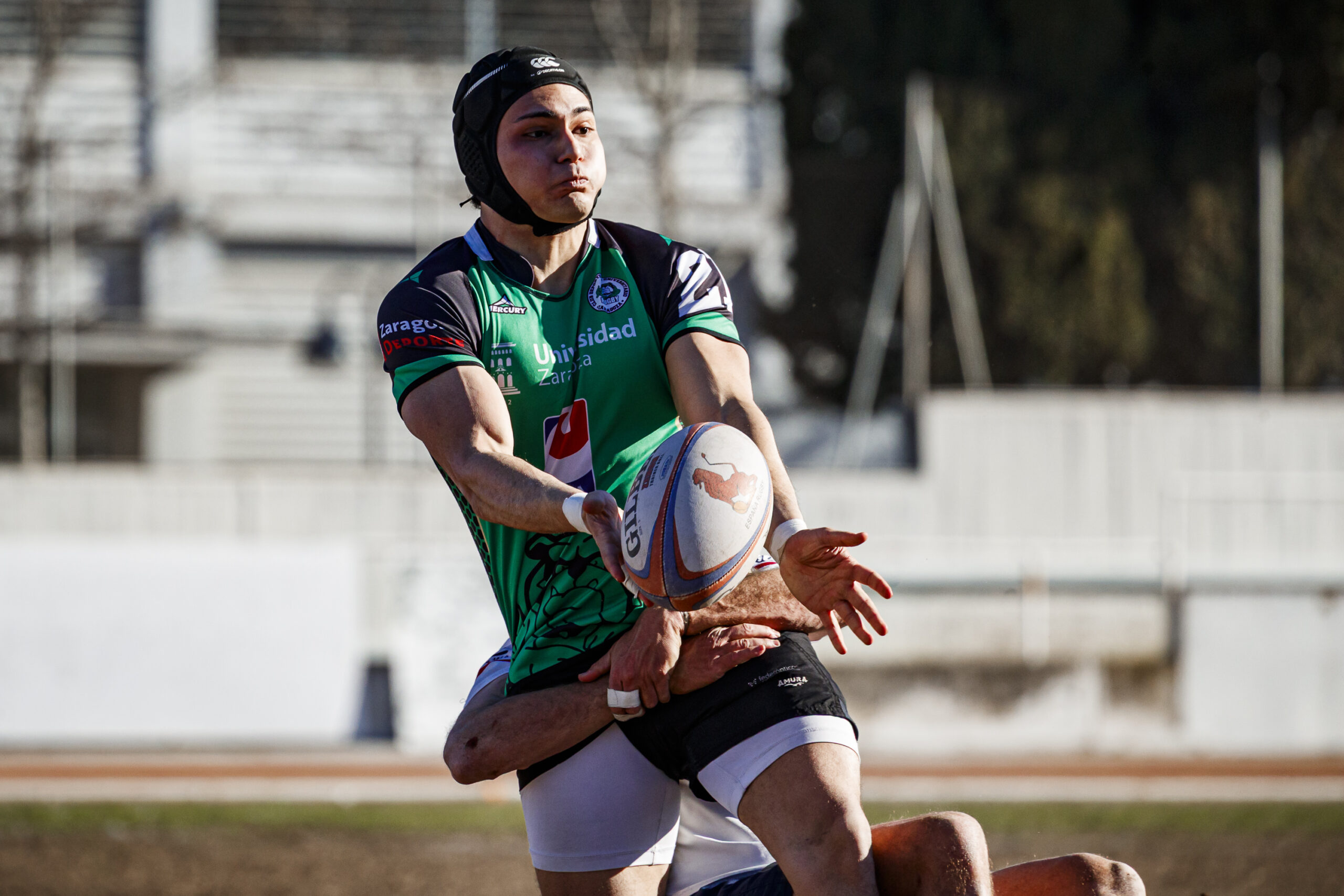 Fotos de rugby masculino correspondientes al partido de la jornada 11 de la Liga Aragonesa entre el CEFA Unizar y el Fénix.