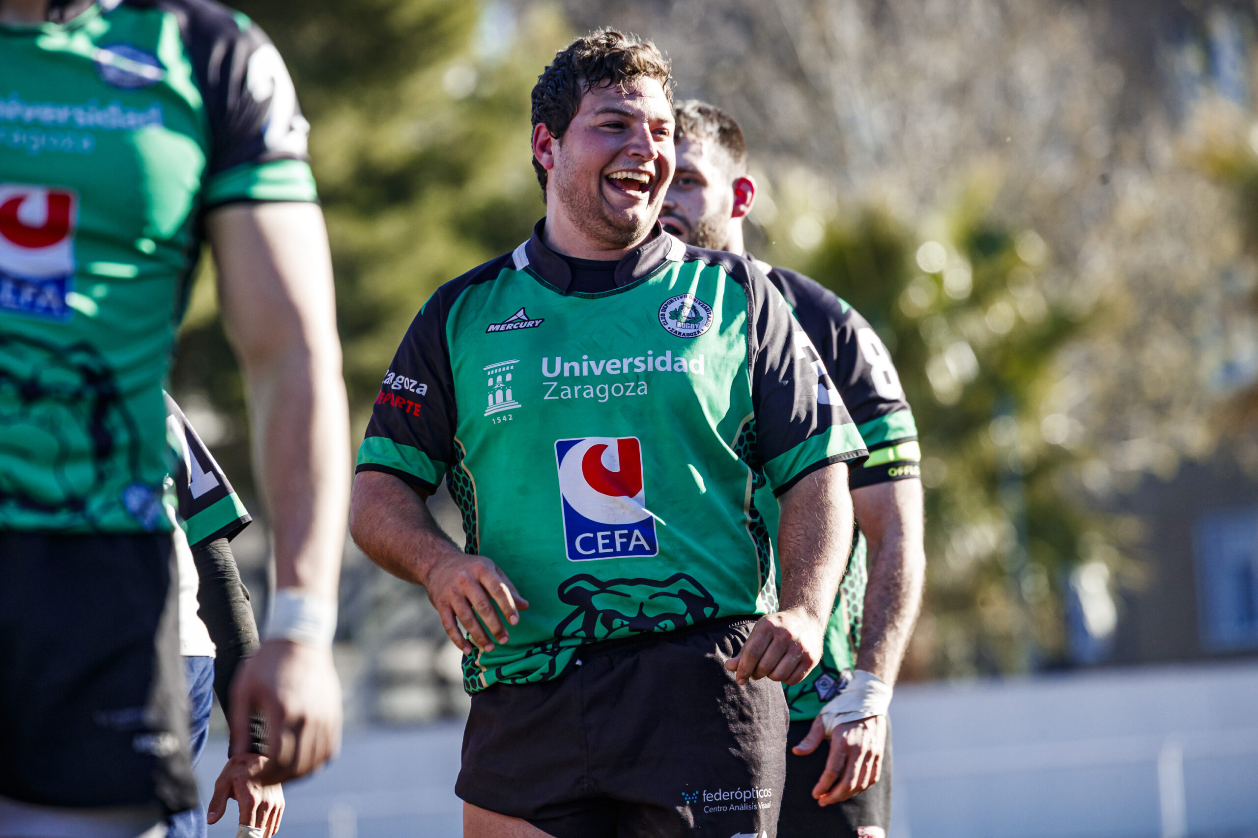 Fotos de rugby masculino correspondientes al partido de la jornada 11 de la Liga Aragonesa entre el CEFA Unizar y el Fénix.