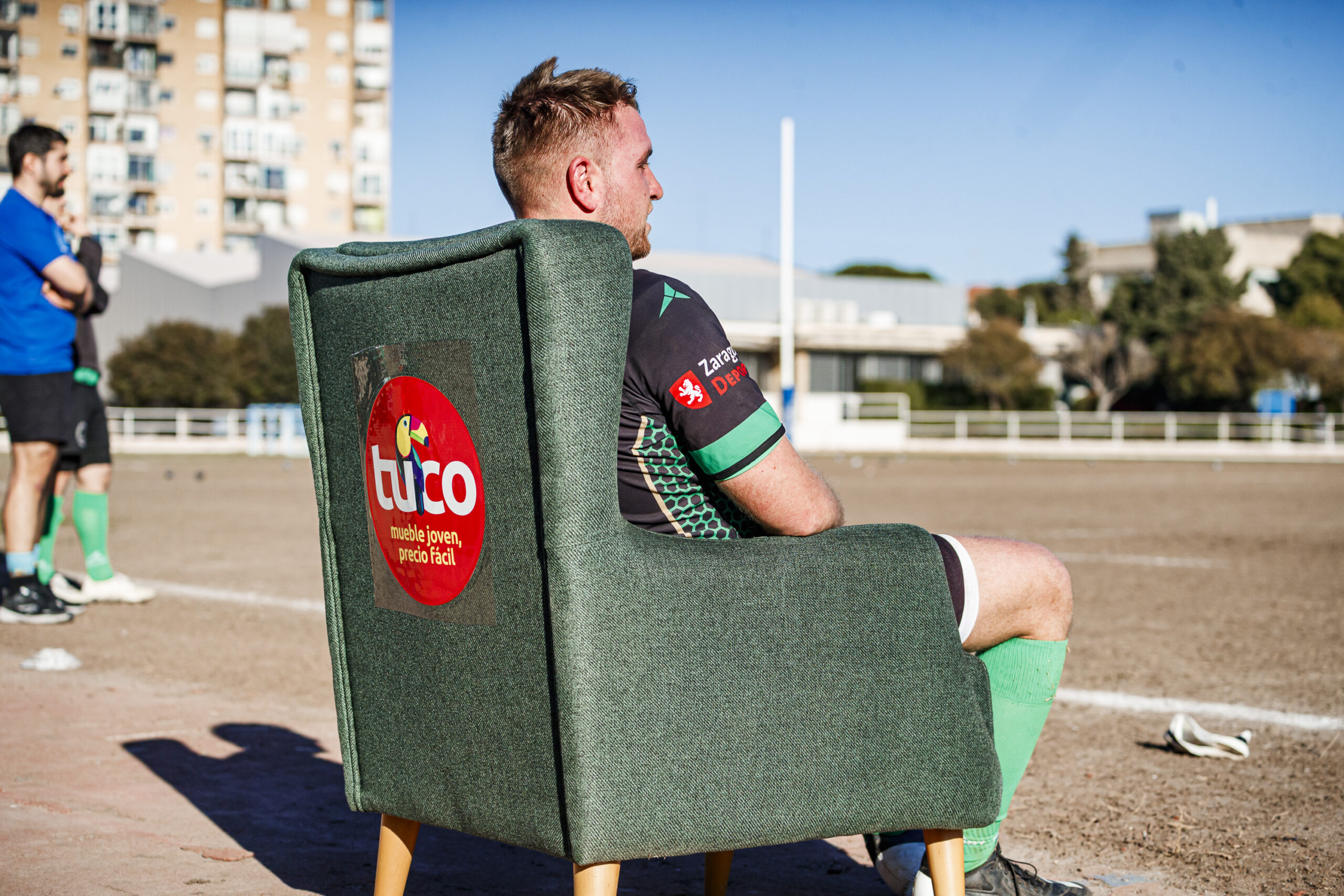 Fotos de rugby masculino correspondientes al partido de la jornada 11 de la Liga Aragonesa entre el CEFA Unizar y el Fénix.