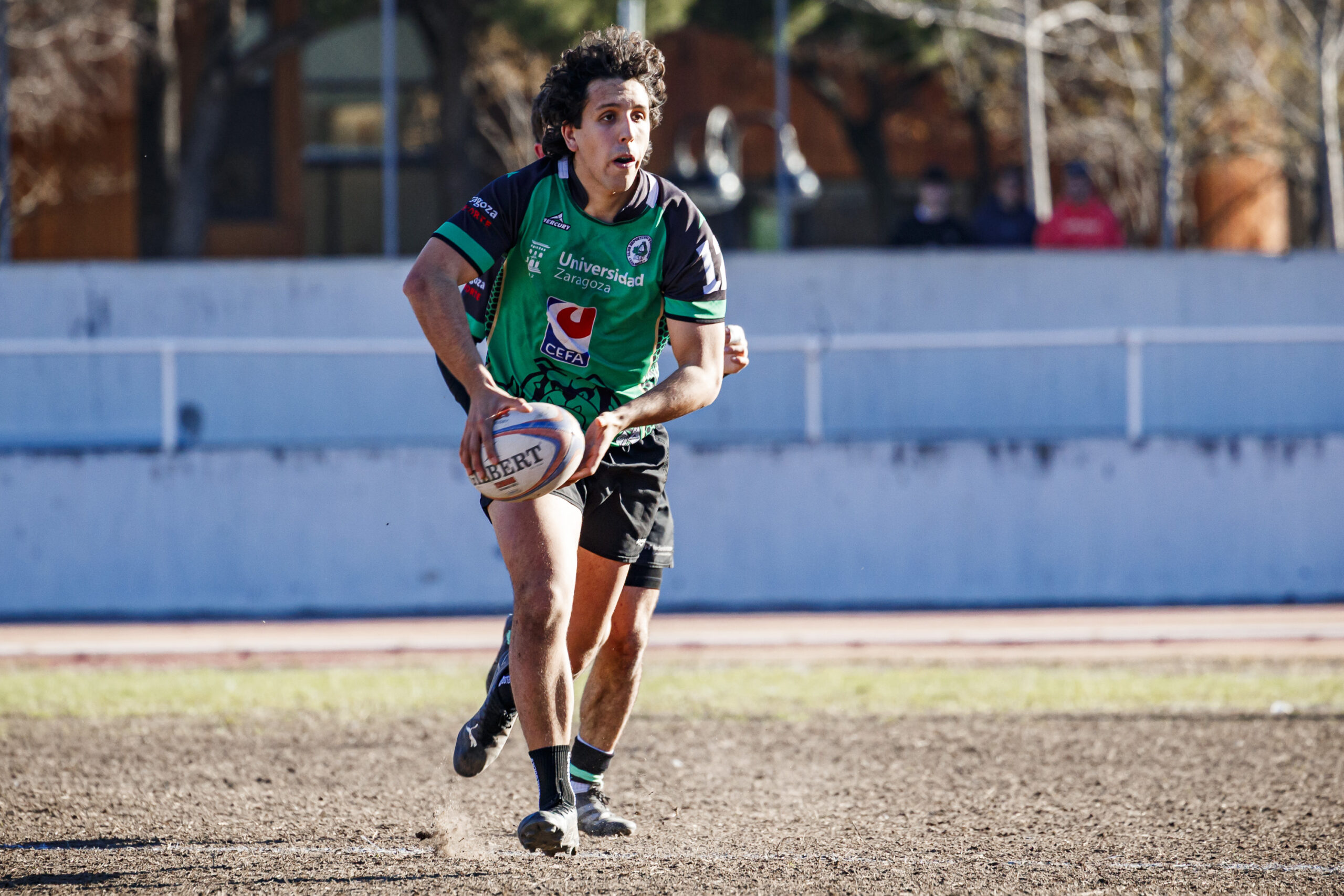 Fotos de rugby masculino correspondientes al partido de la jornada 11 de la Liga Aragonesa entre el CEFA Unizar y el Fénix.