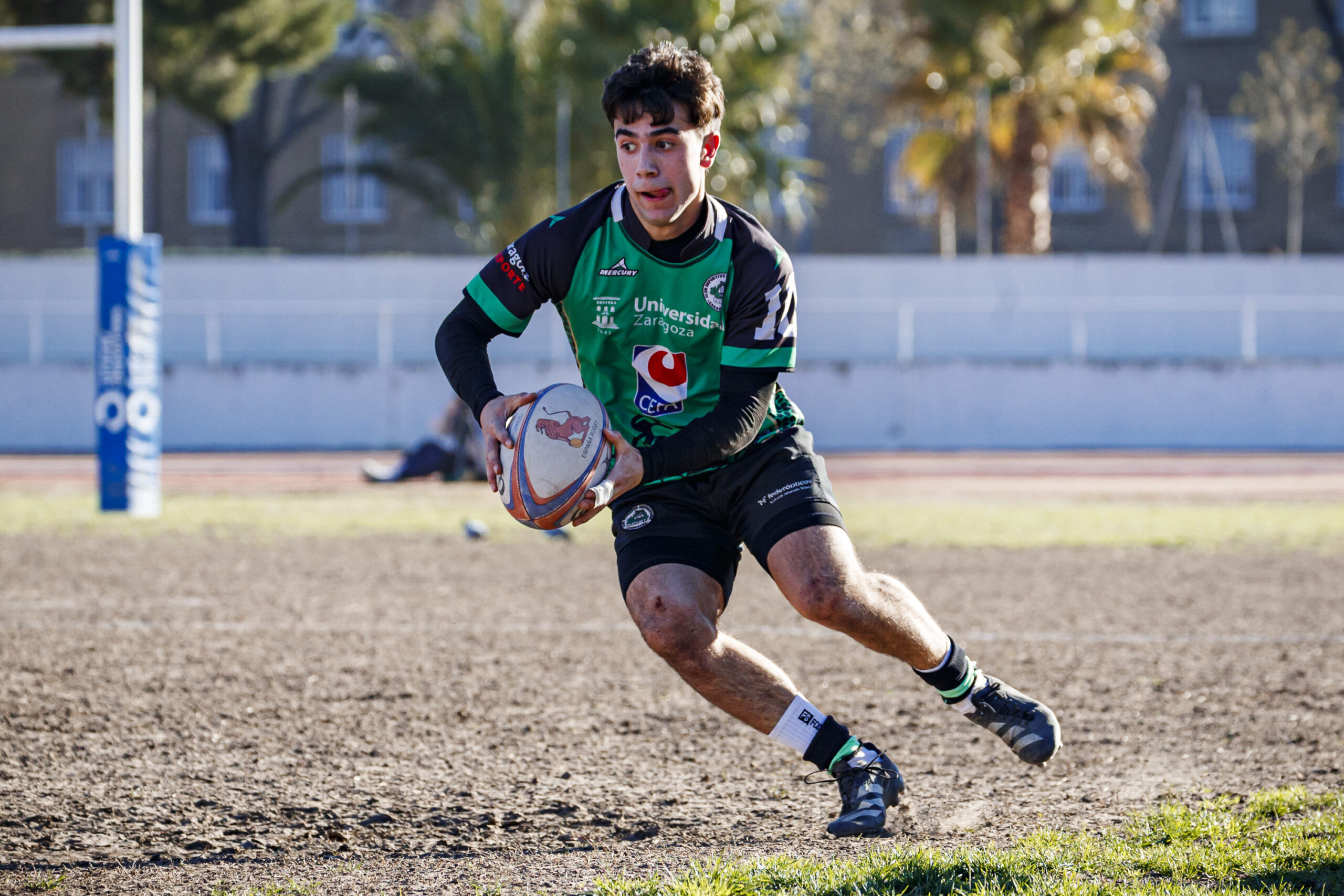 Fotos de rugby masculino correspondientes al partido de la jornada 11 de la Liga Aragonesa entre el CEFA Unizar y el Fénix.