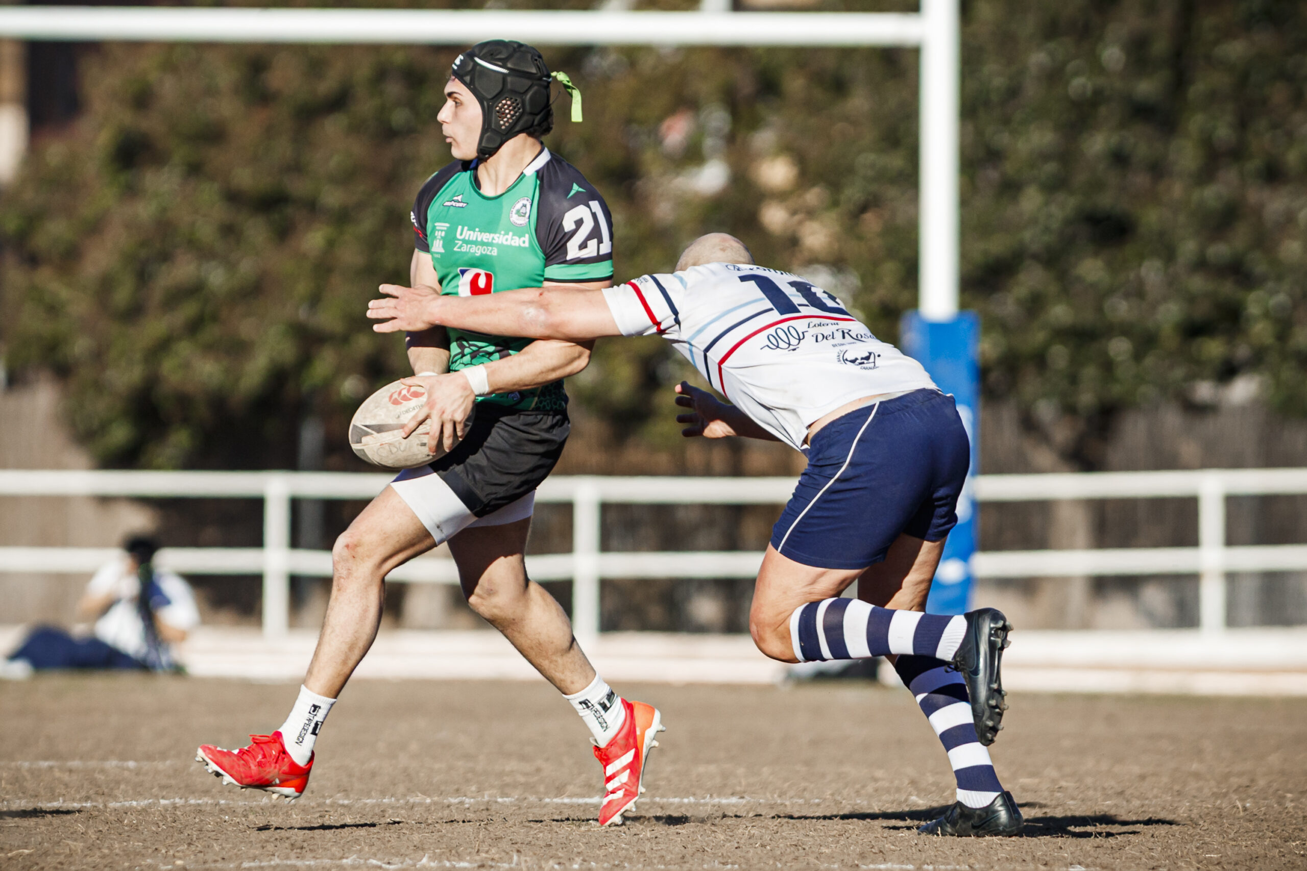 Fotos de rugby masculino correspondientes al partido de la jornada 11 de la Liga Aragonesa entre el CEFA Unizar y el Fénix.