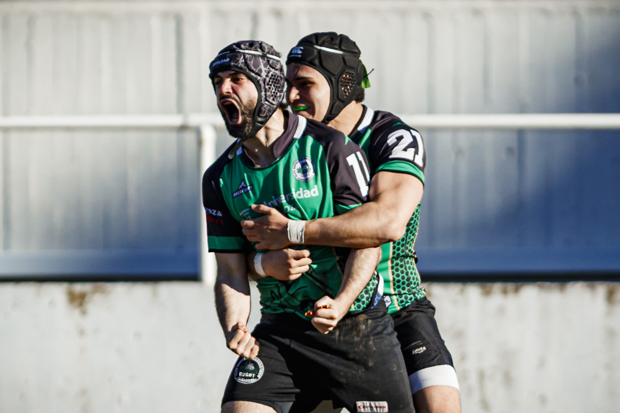 Fotos de rugby masculino correspondientes al partido de la jornada 11 de la Liga Aragonesa entre el CEFA Unizar y el Fénix.