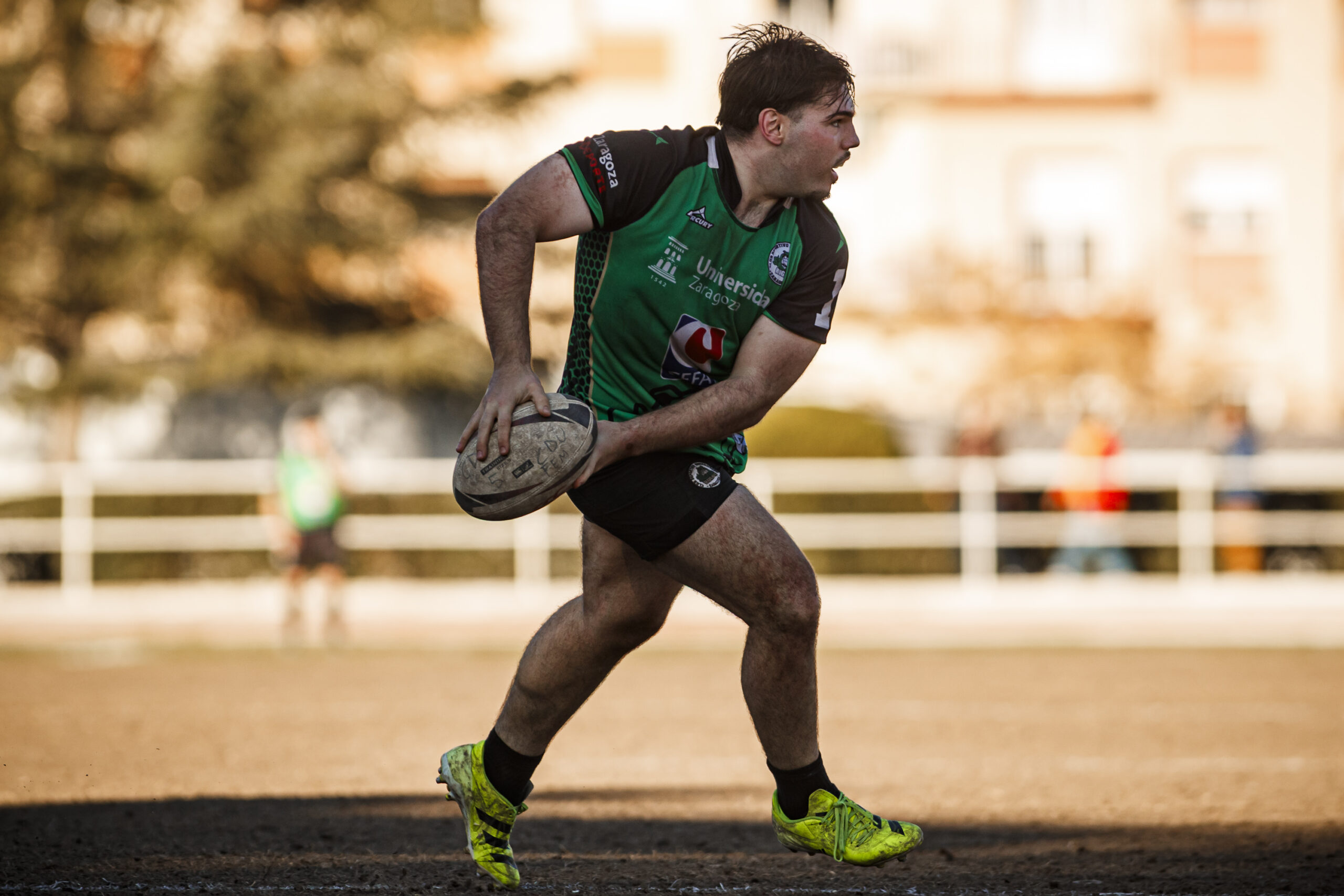 Fotos de rugby masculino correspondientes al partido de la jornada 11 de la Liga Aragonesa entre el CEFA Unizar y el Fénix.
