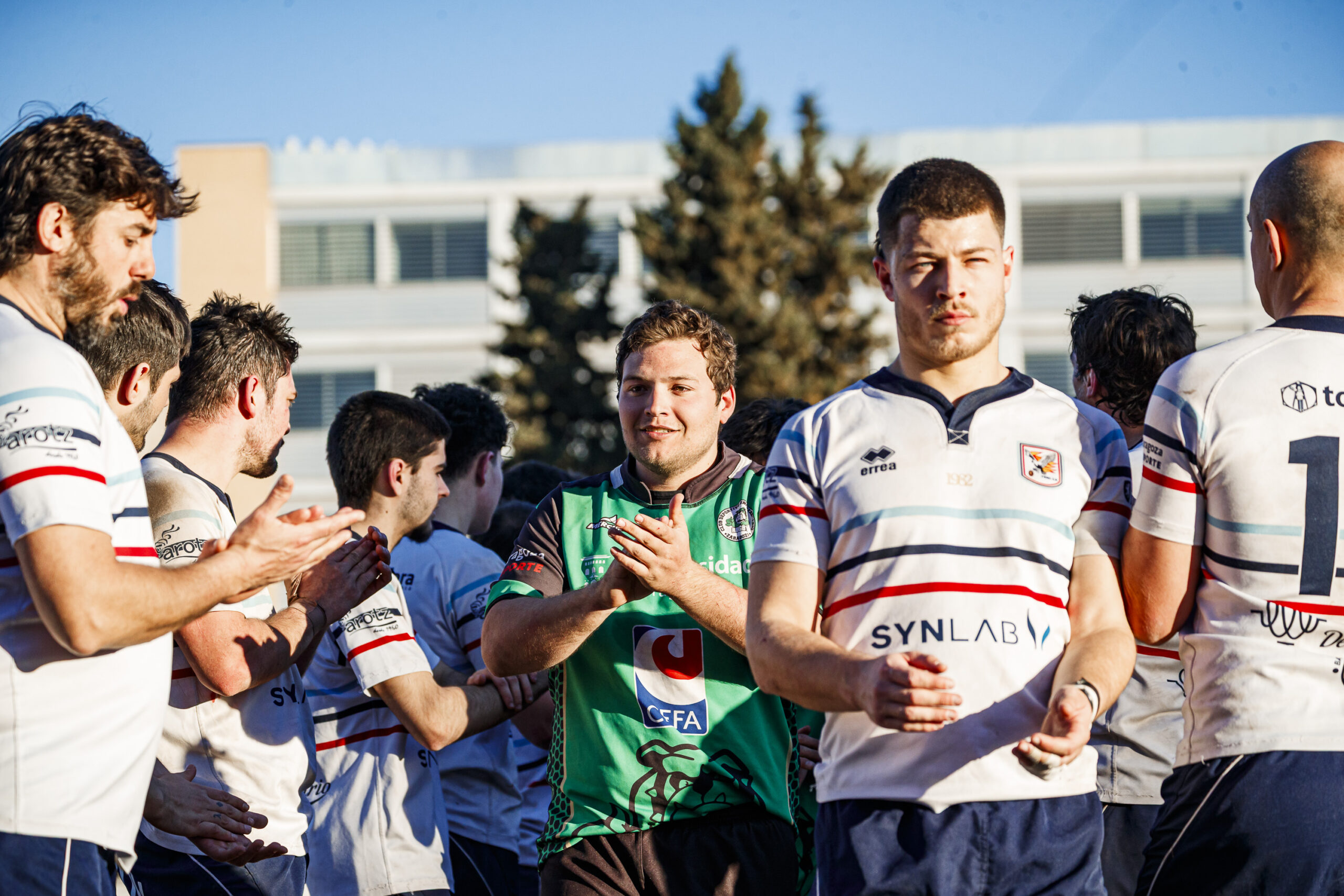 Fotos de rugby masculino correspondientes al partido de la jornada 11 de la Liga Aragonesa entre el CEFA Unizar y el Fénix.