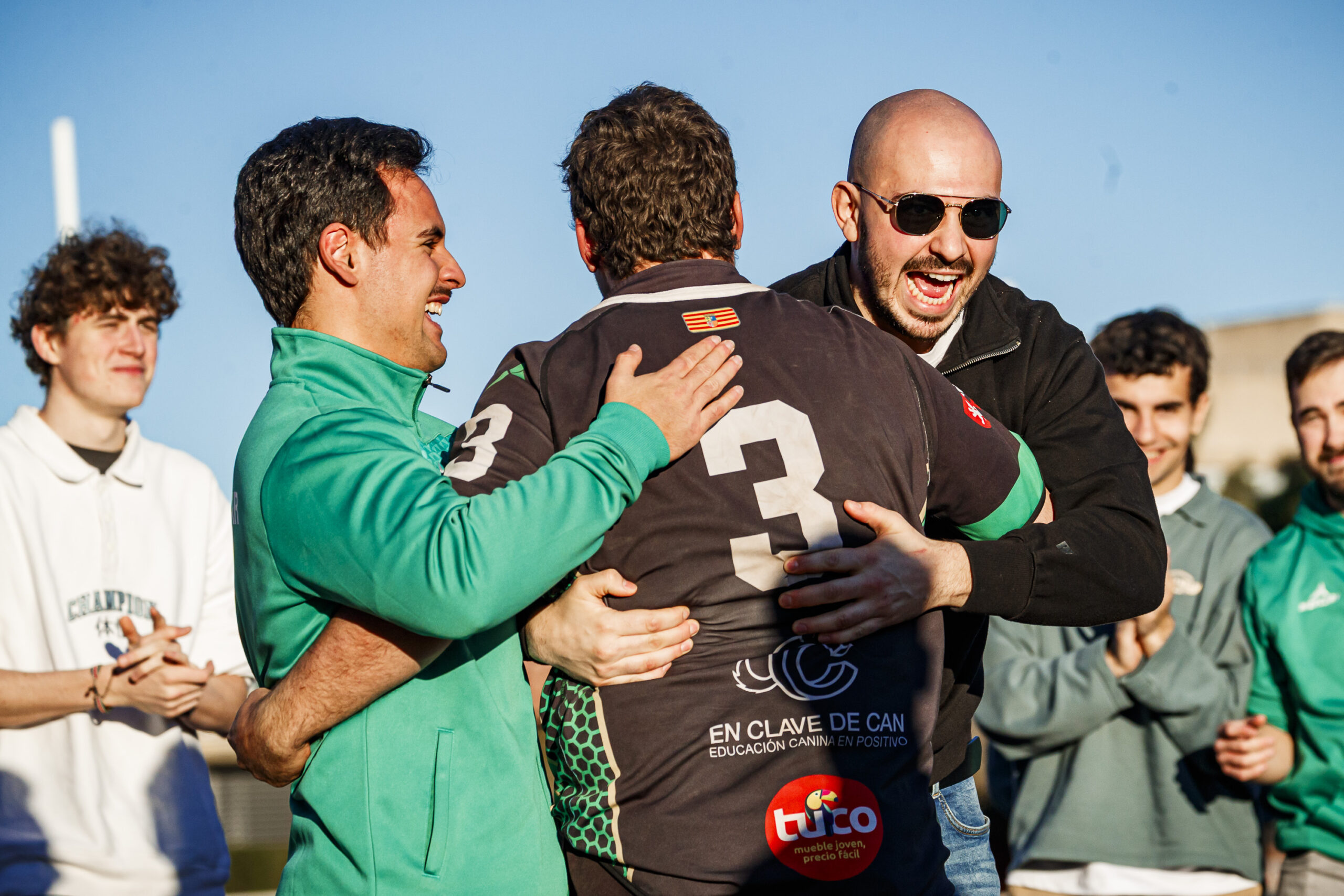 Fotos de rugby masculino correspondientes al partido de la jornada 11 de la Liga Aragonesa entre el CEFA Unizar y el Fénix.