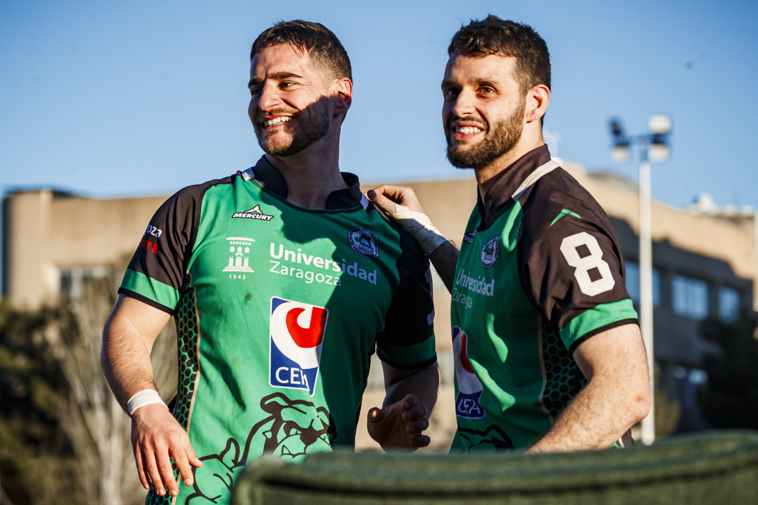 Fotos de rugby masculino correspondientes al partido de la jornada 11 de la Liga Aragonesa entre el CEFA Unizar y el Fénix.