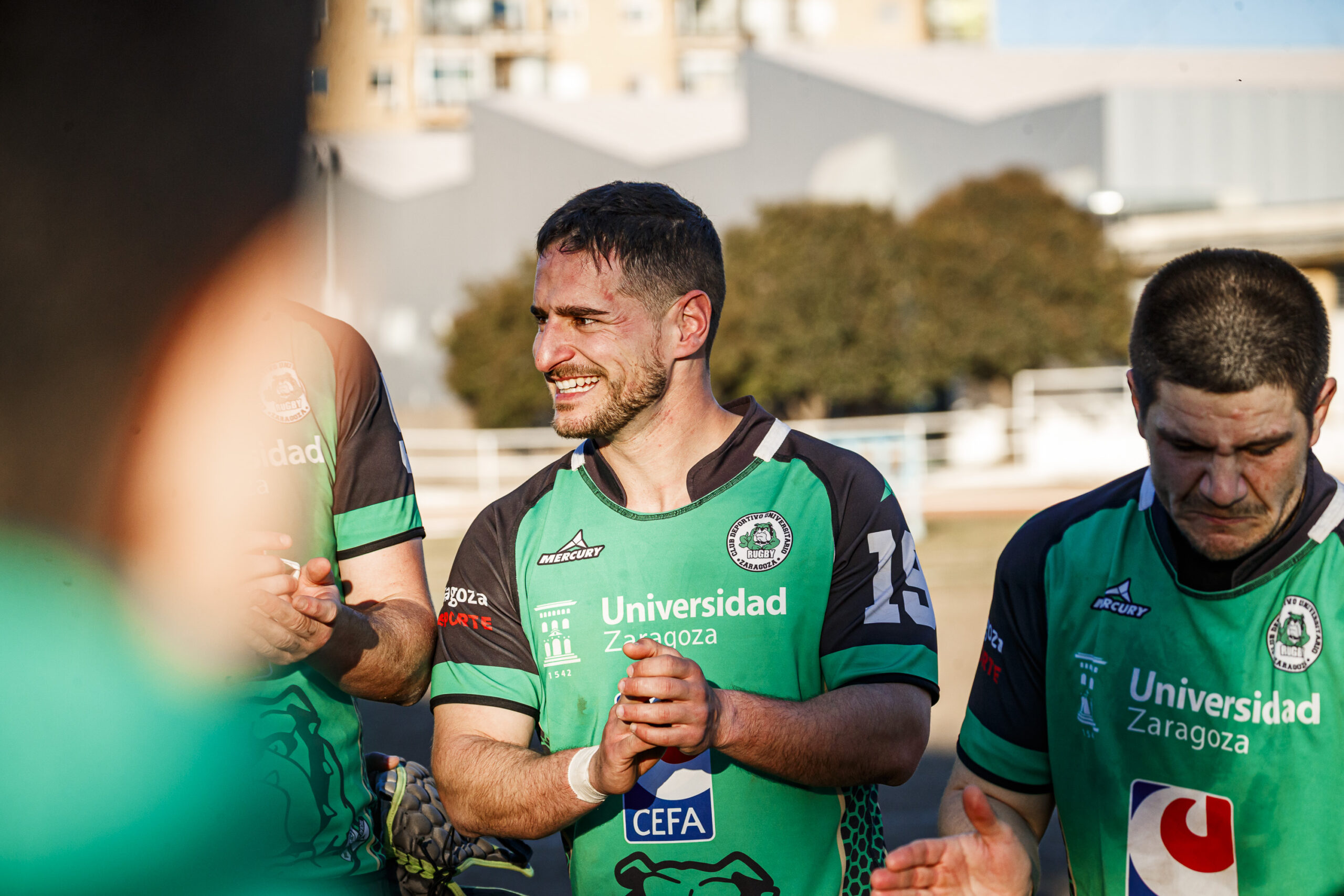 Fotos de rugby masculino correspondientes al partido de la jornada 11 de la Liga Aragonesa entre el CEFA Unizar y el Fénix.