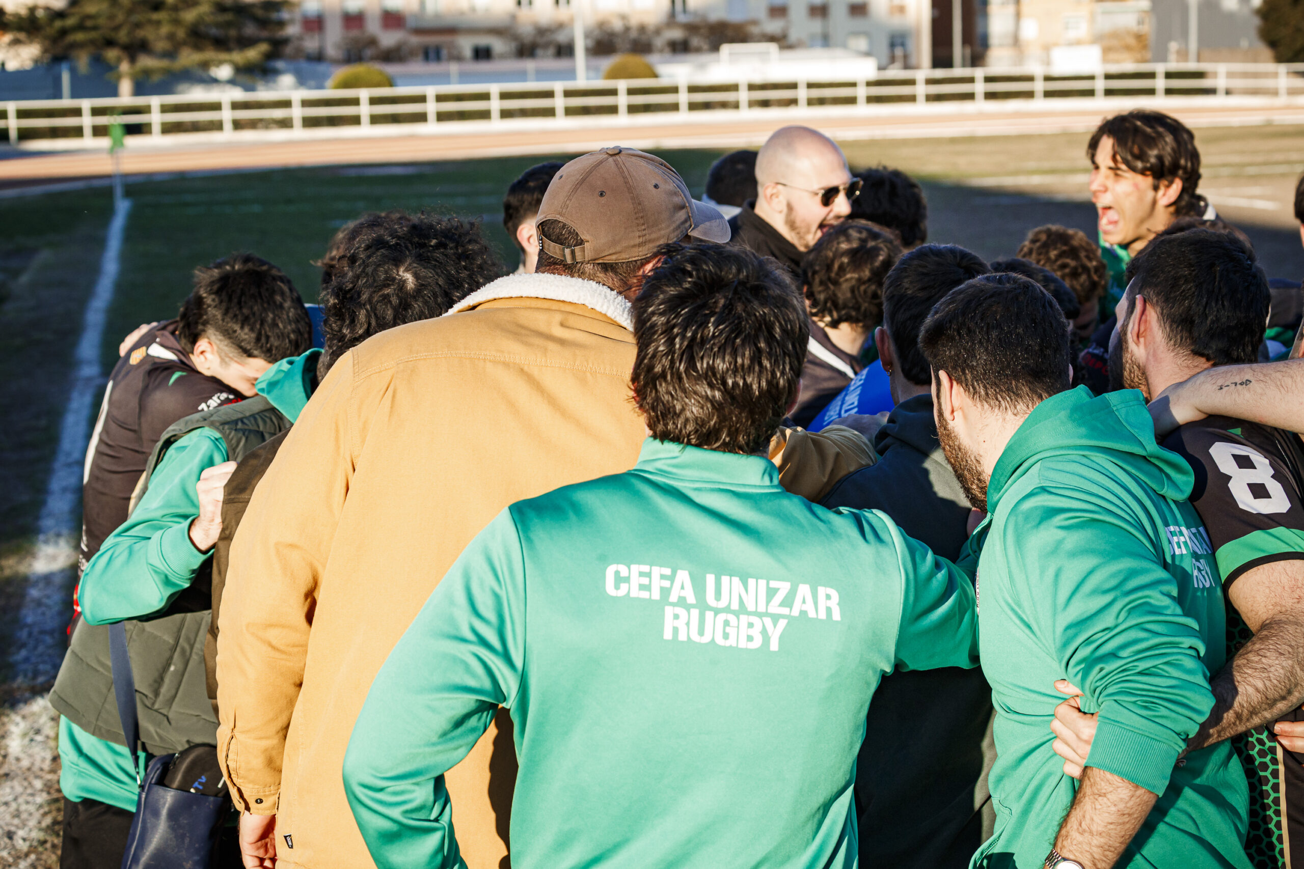Fotos de rugby masculino correspondientes al partido de la jornada 11 de la Liga Aragonesa entre el CEFA Unizar y el Fénix.