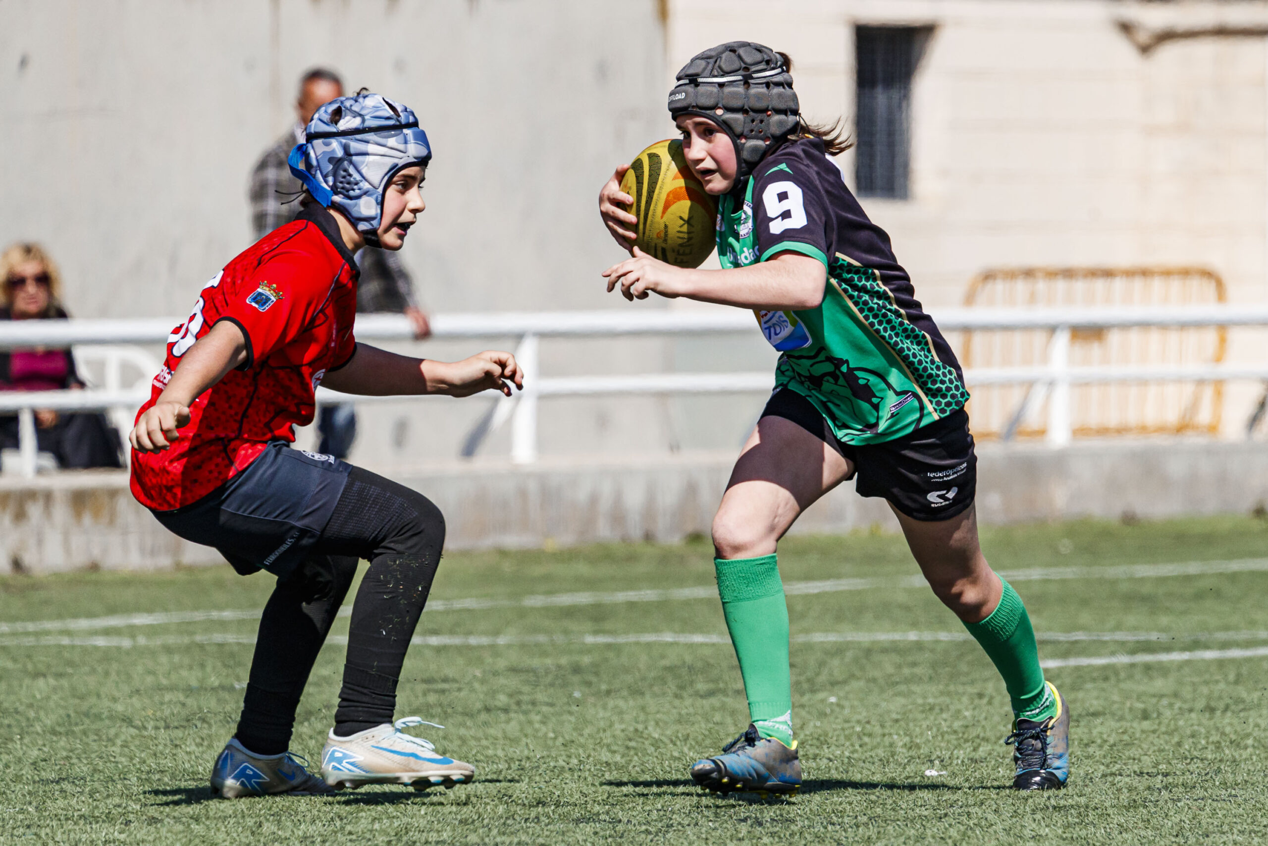 Jornada de escuelas de rugby para niños en Zaragoza