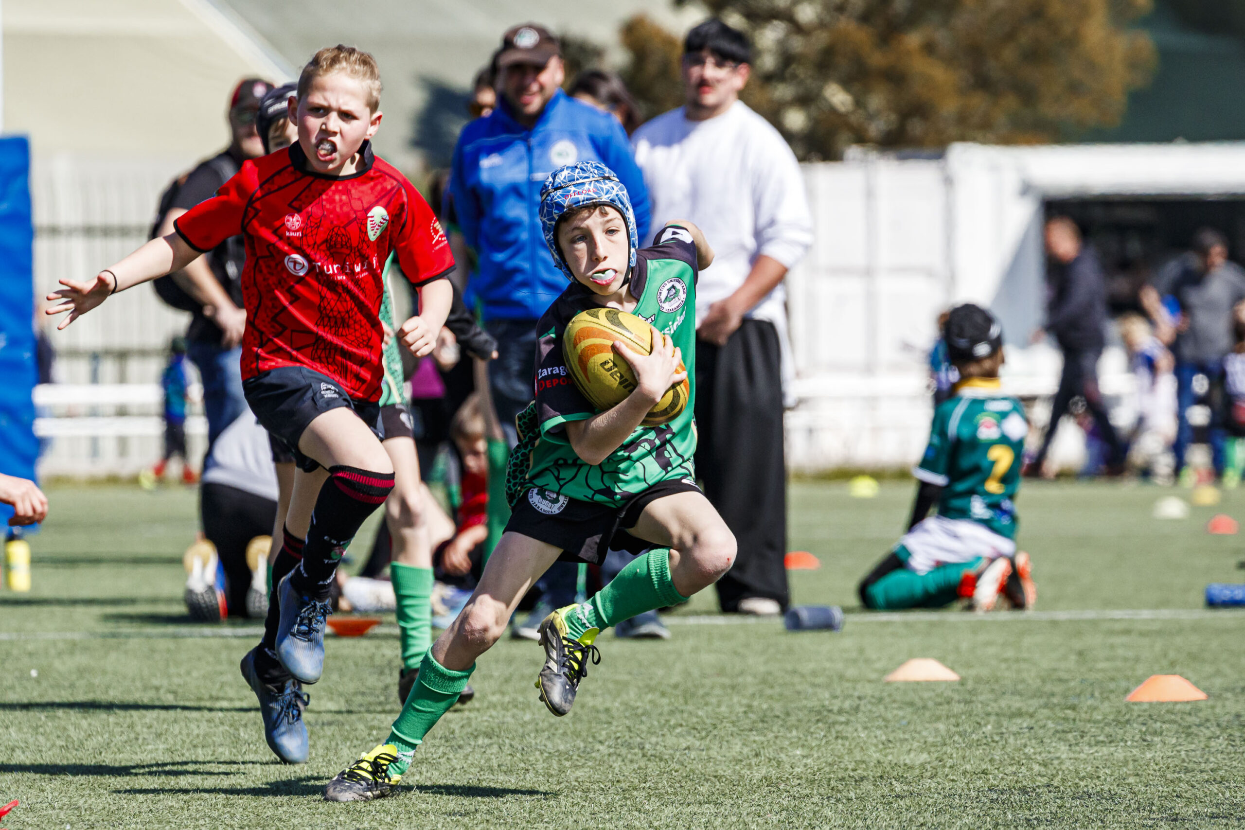 Jornada de escuelas de rugby para niños en Zaragoza