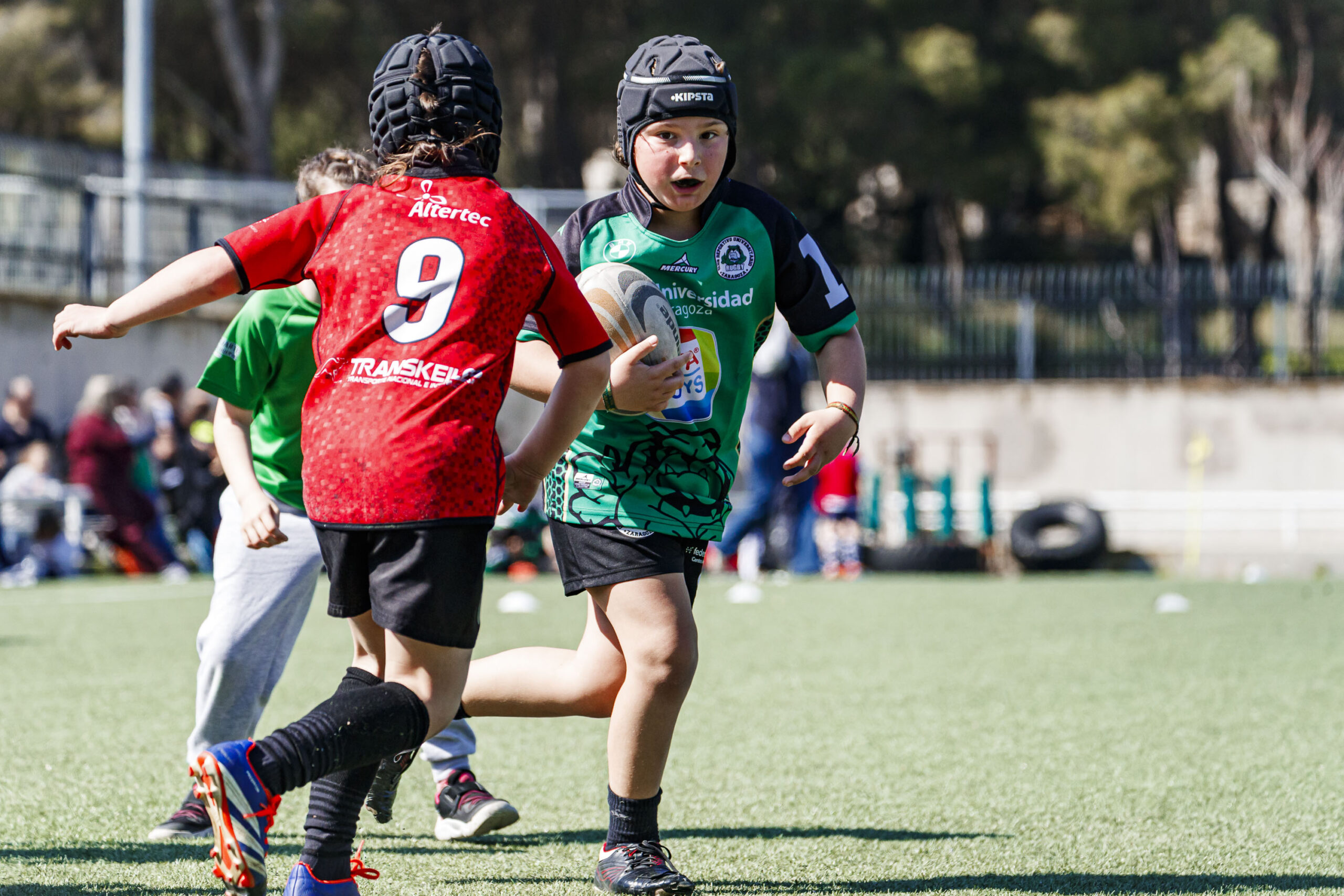 Jornada de escuelas de rugby para niños en Zaragoza