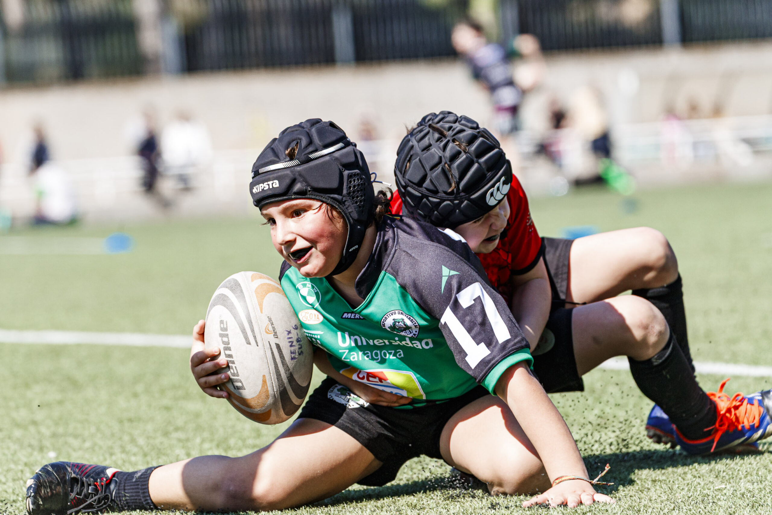 Jornada de escuelas de rugby para niños en Zaragoza