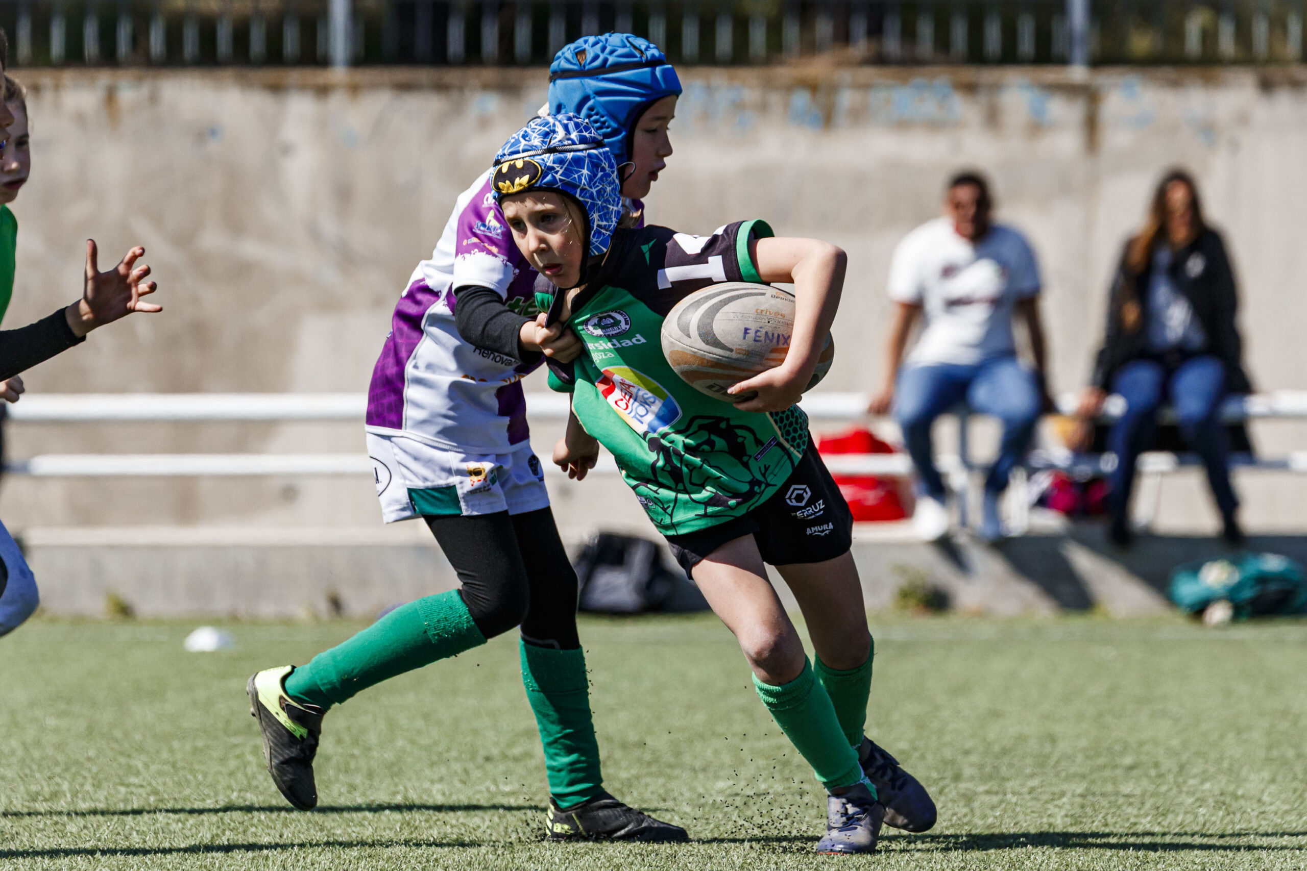 Jornada de escuelas de rugby para niños en Zaragoza