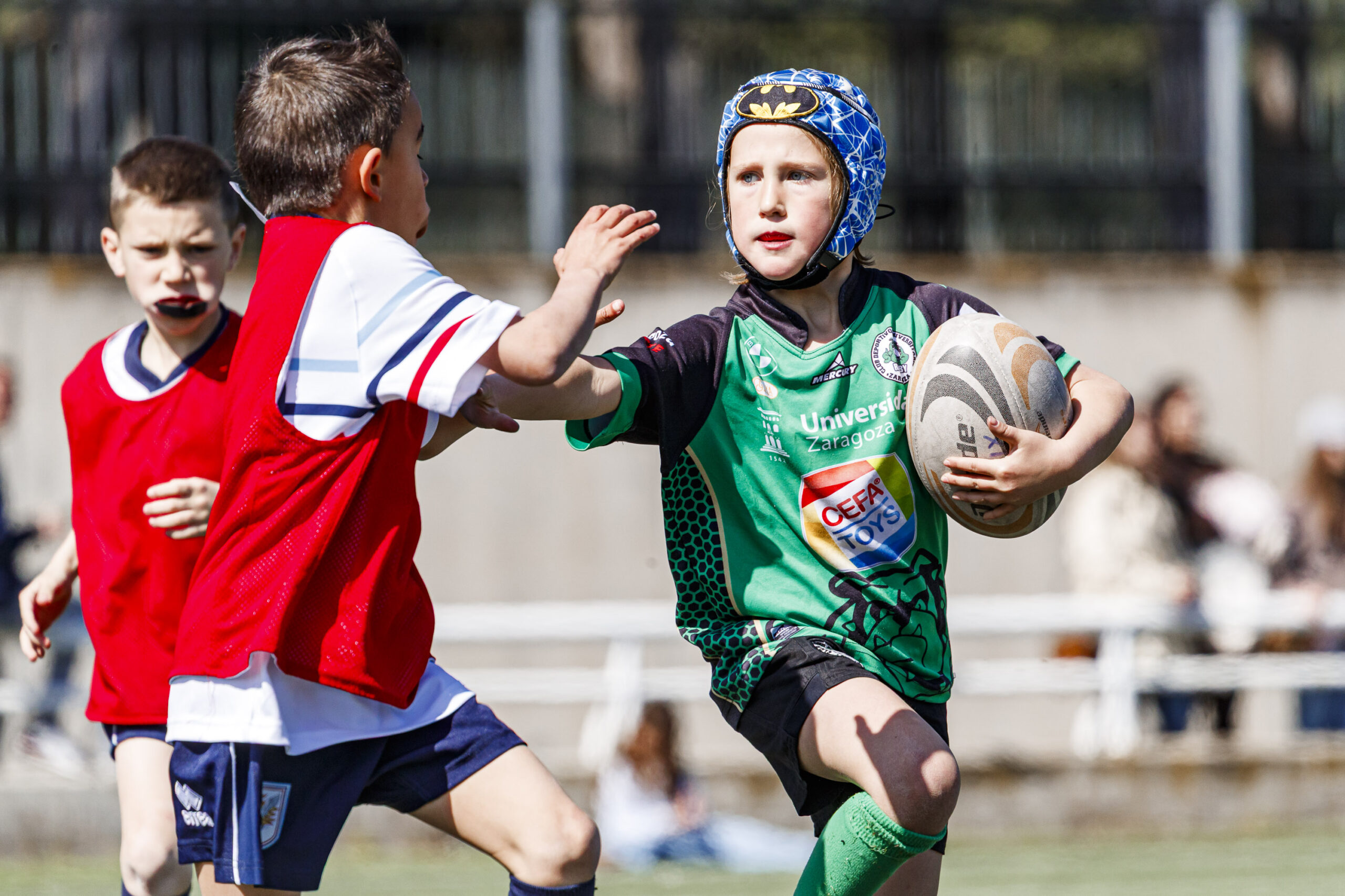 Jornada de escuelas de rugby para niños en Zaragoza