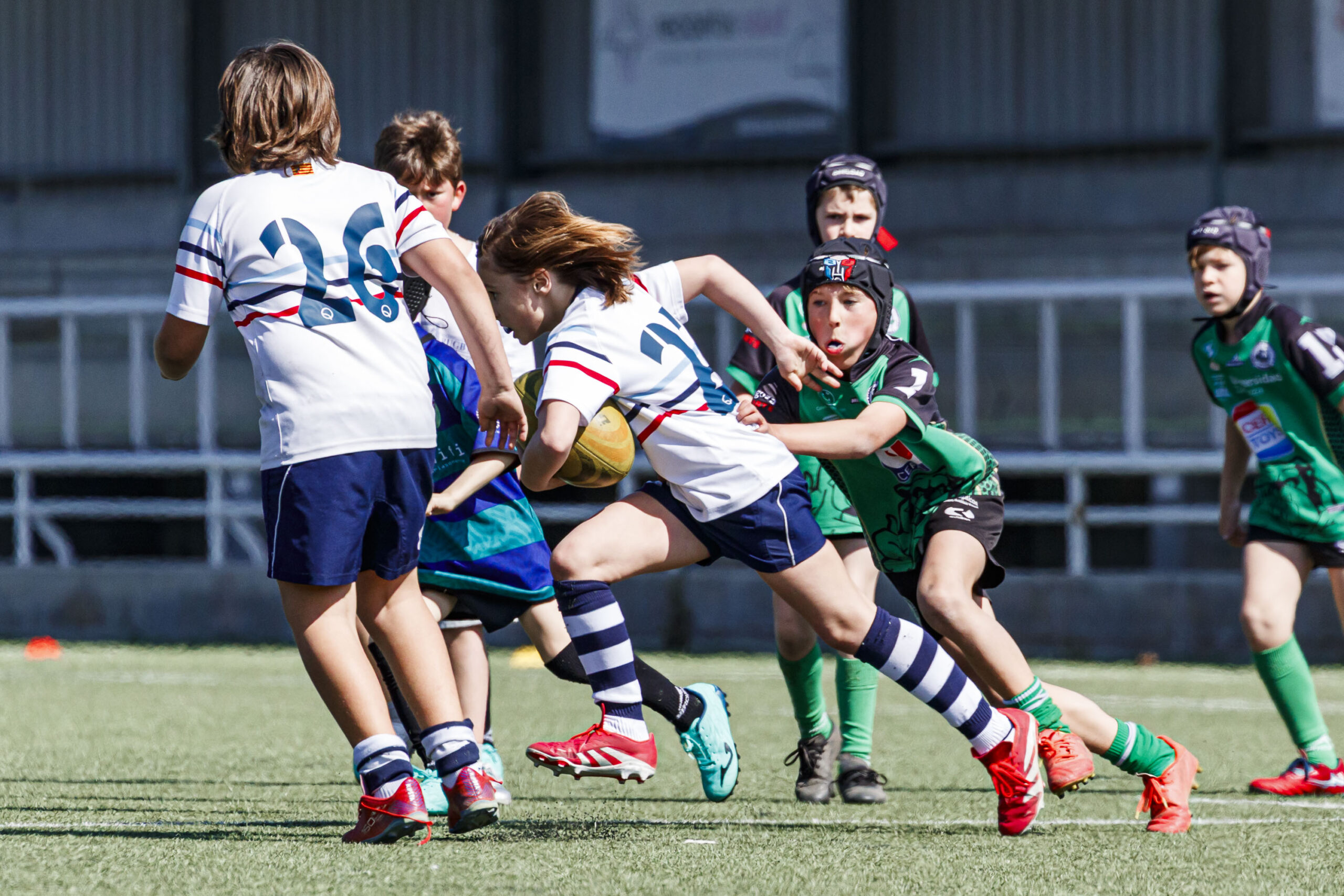 Jornada de escuelas de rugby para niños en Zaragoza