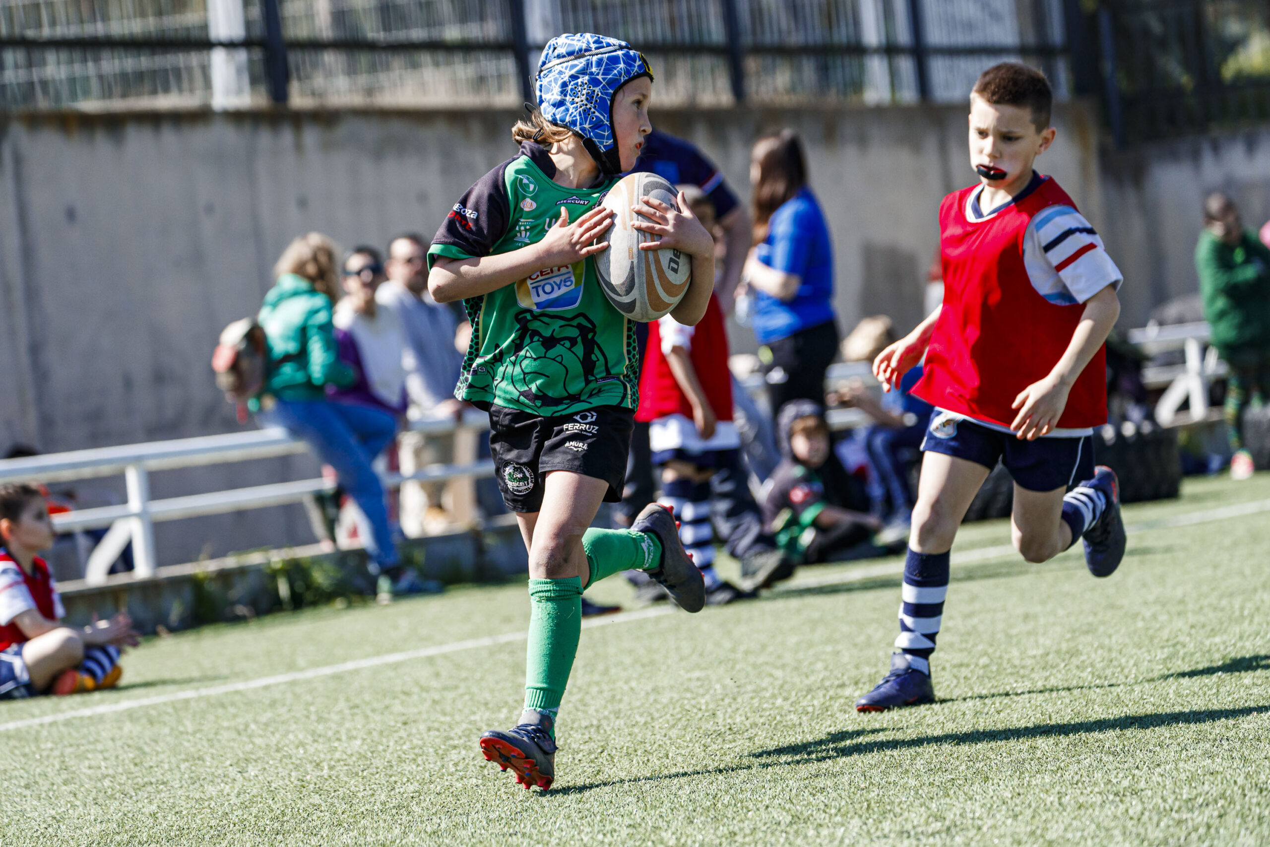 Jornada de escuelas de rugby para niños en Zaragoza
