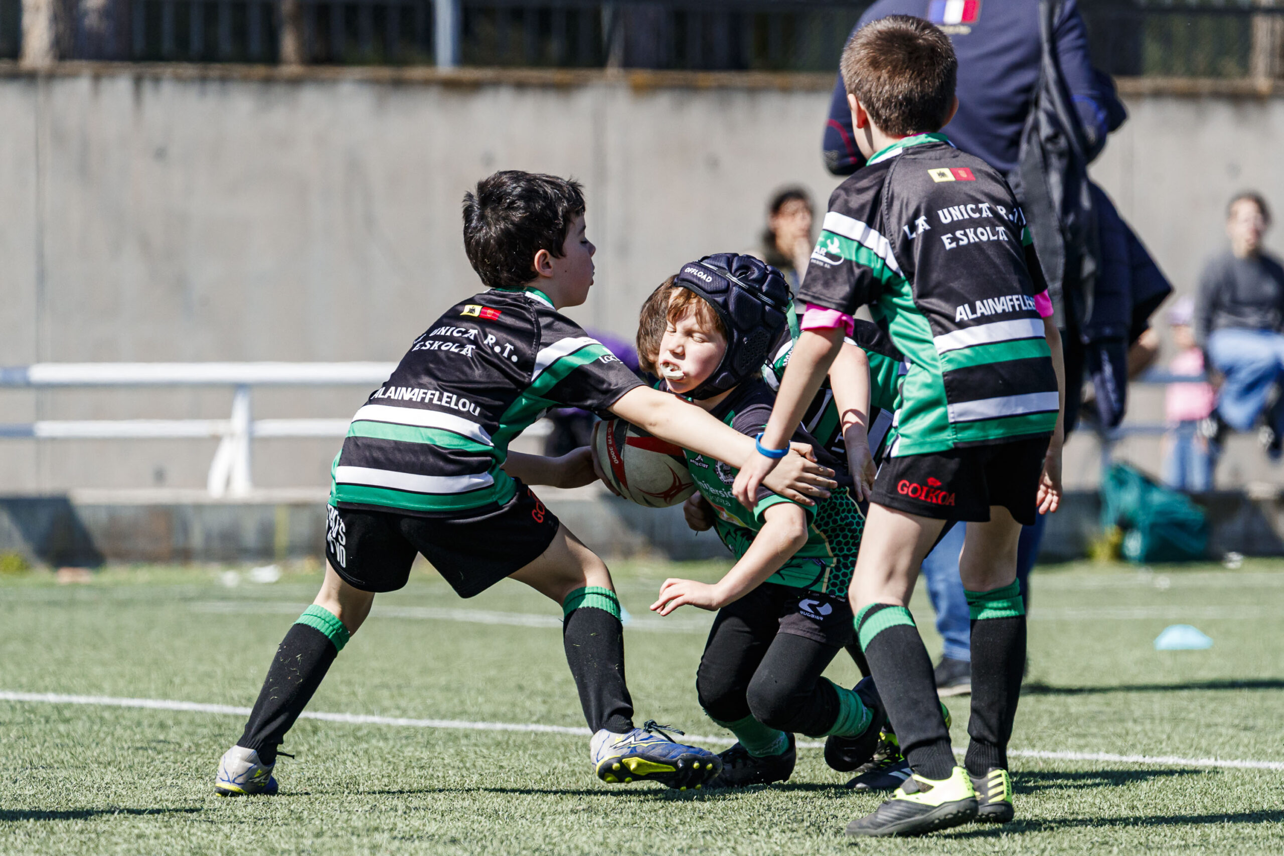 Jornada de escuelas de rugby para niños en Zaragoza