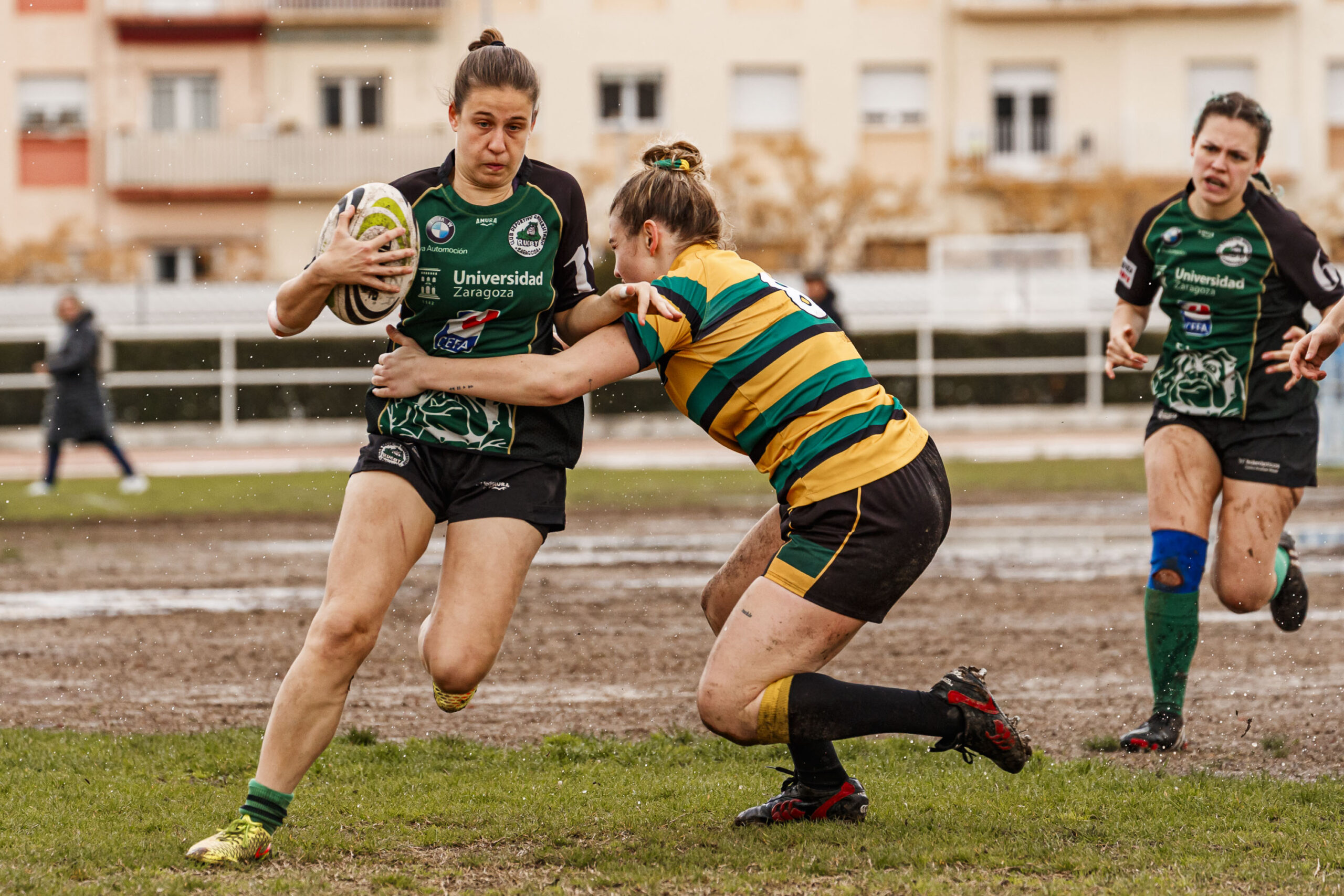 Imagenes correspondientes al partido de la jornada 9 de la DH Catalana de rugby femenino entre el CEFA Uniera y el INEF Lleida en el José Manuel J. Boix