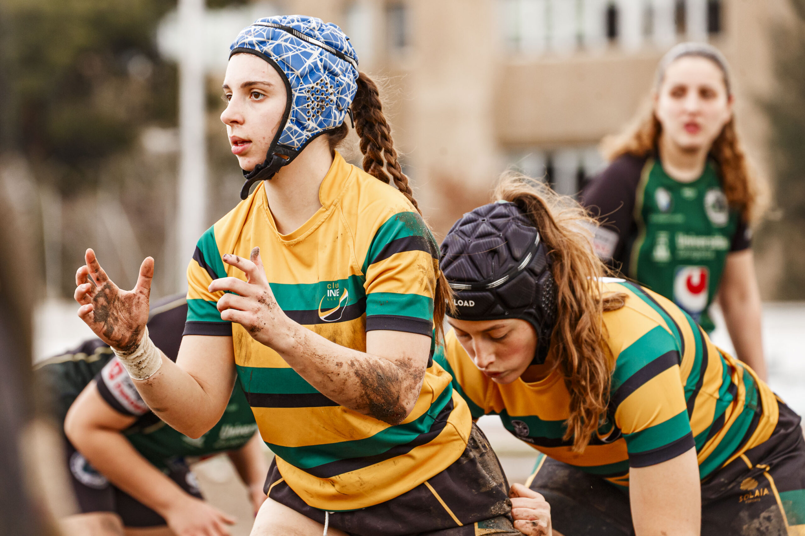 Imagenes correspondientes al partido de la jornada 9 de la DH Catalana de rugby femenino entre el CEFA Uniera y el INEF Lleida en el José Manuel J. Boix