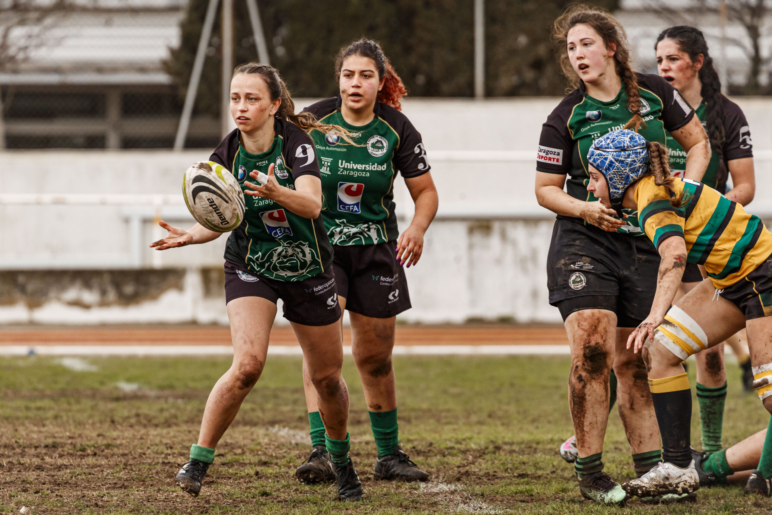 Imagenes correspondientes al partido de la jornada 9 de la DH Catalana de rugby femenino entre el CEFA Uniera y el INEF Lleida en el José Manuel J. Boix