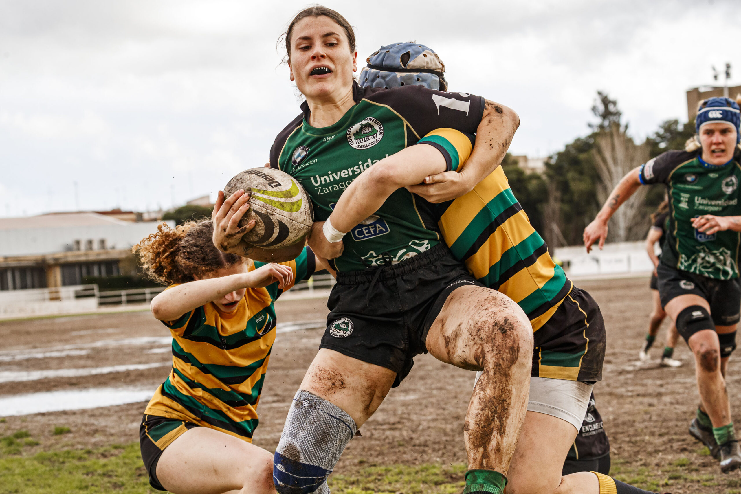 Imagenes correspondientes al partido de la jornada 9 de la DH Catalana de rugby femenino entre el CEFA Uniera y el INEF Lleida en el José Manuel J. Boix
